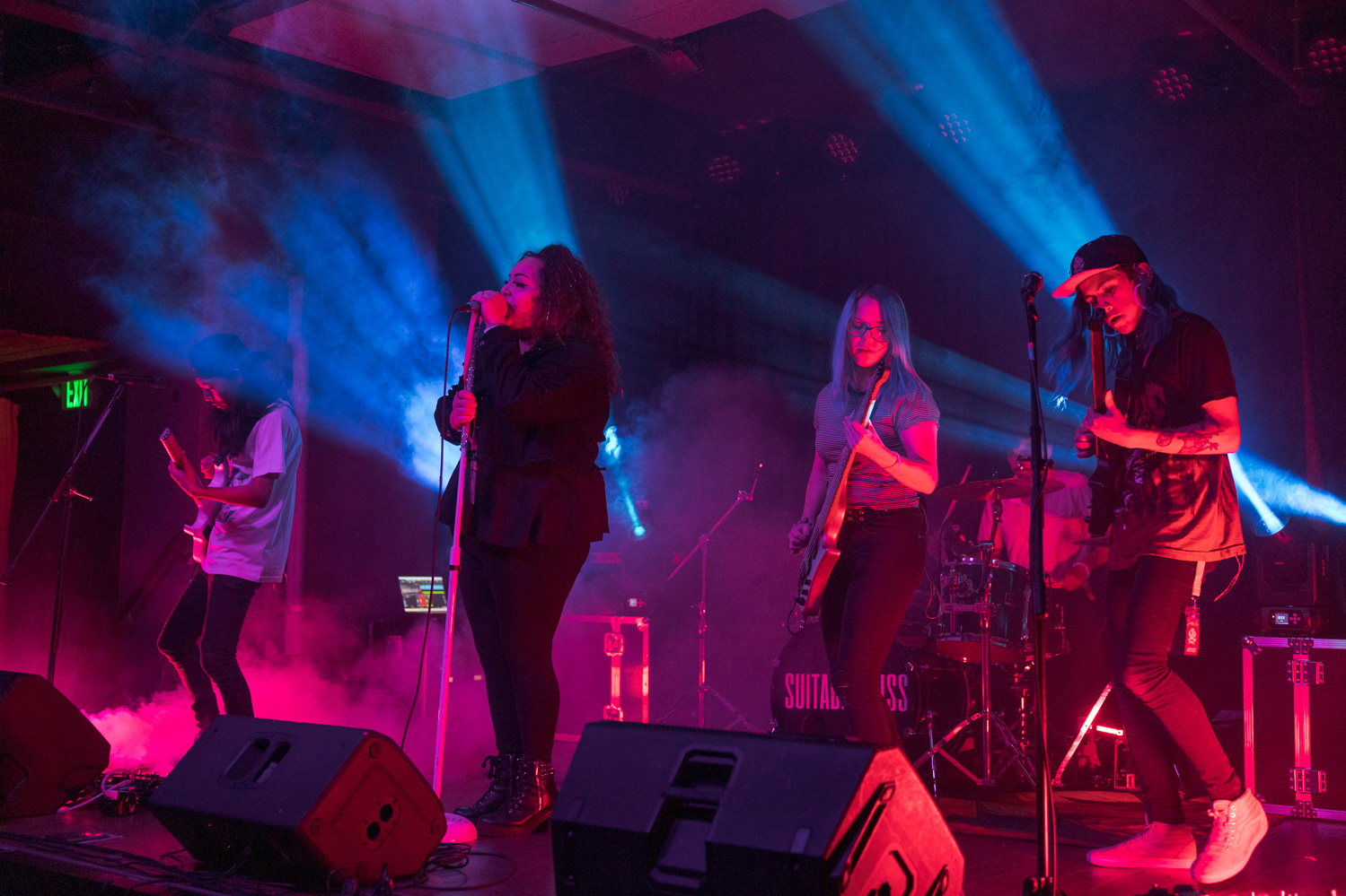 Andrew Elofson, Sara Perez, Kelsey Gant, Sulove Tripathee and Noah Sauls of Denver, Colorado pop-punk band Suitable Miss perform at The Coast during the band's Fall Tour 2022, Oct. 23.