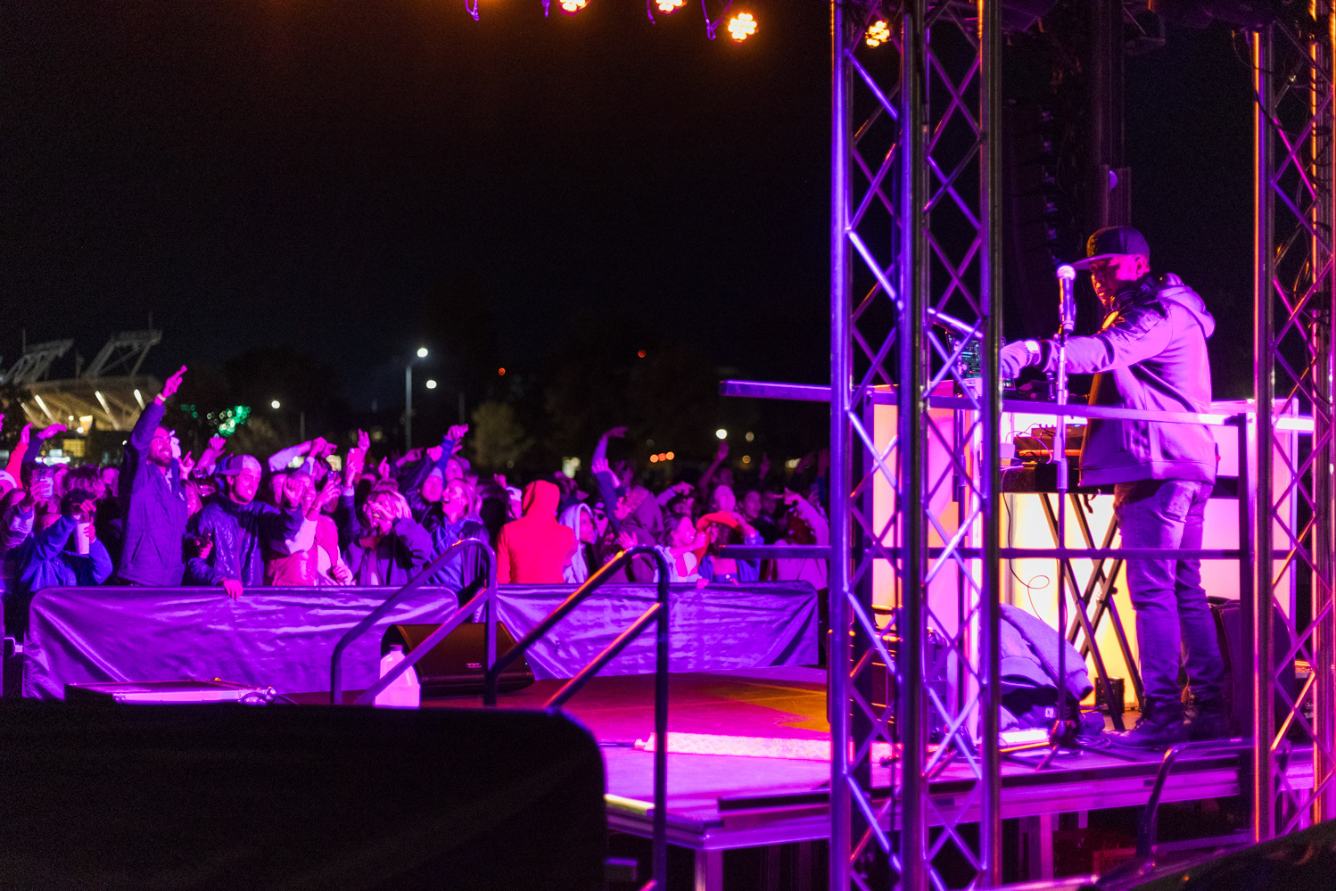 Former Associated Students of Colorado State University President Jason Gregory plays Cherub's "Doses and Mimosas" during Friday Night Lights Oct. 13. Gregory's set included pop and electronic hits from the 2000s, 2010s and 2020s.