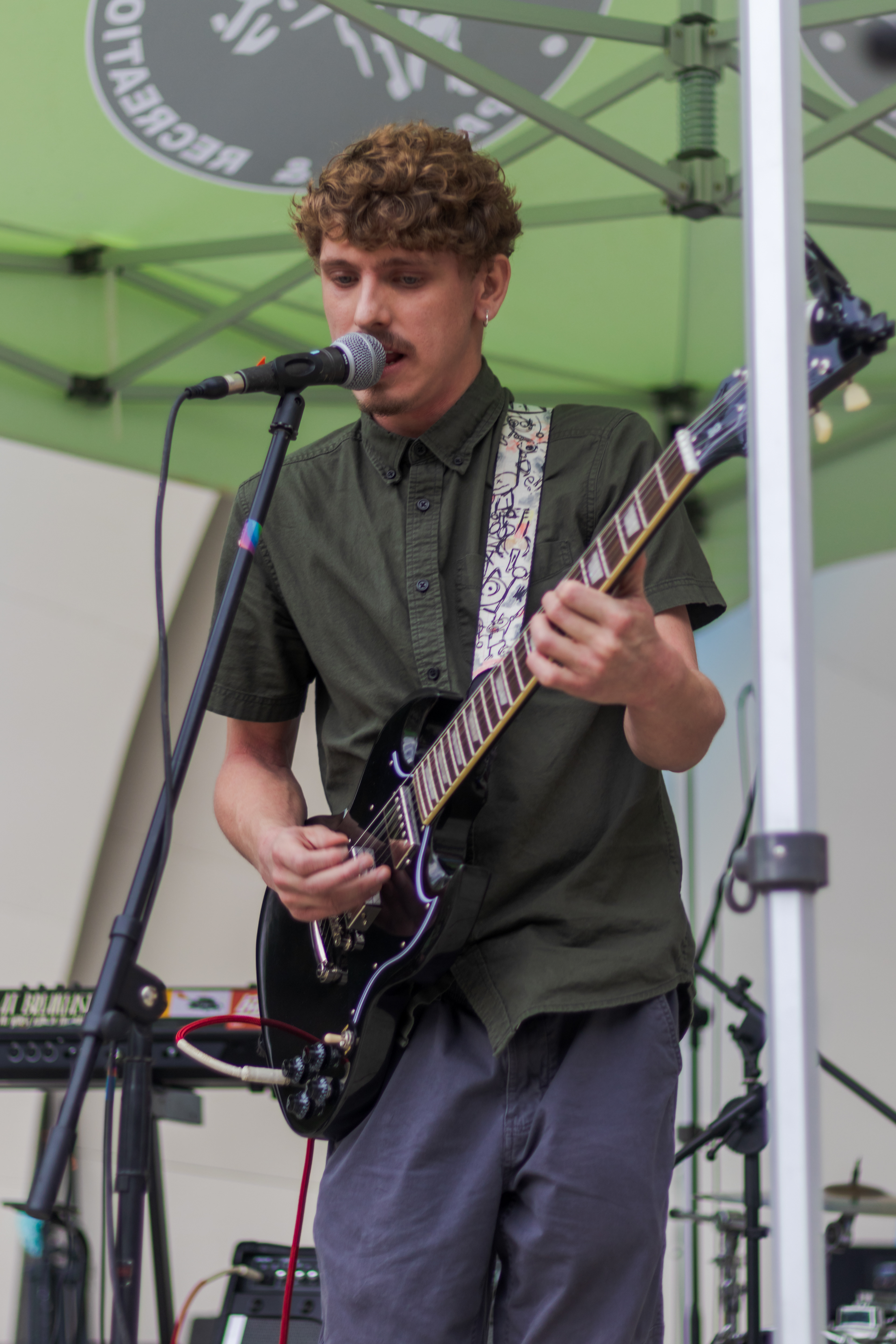 Ben Eberle of Fort Collins band People in General performs during Casual Fest at the Boulder Bandshell July 23.