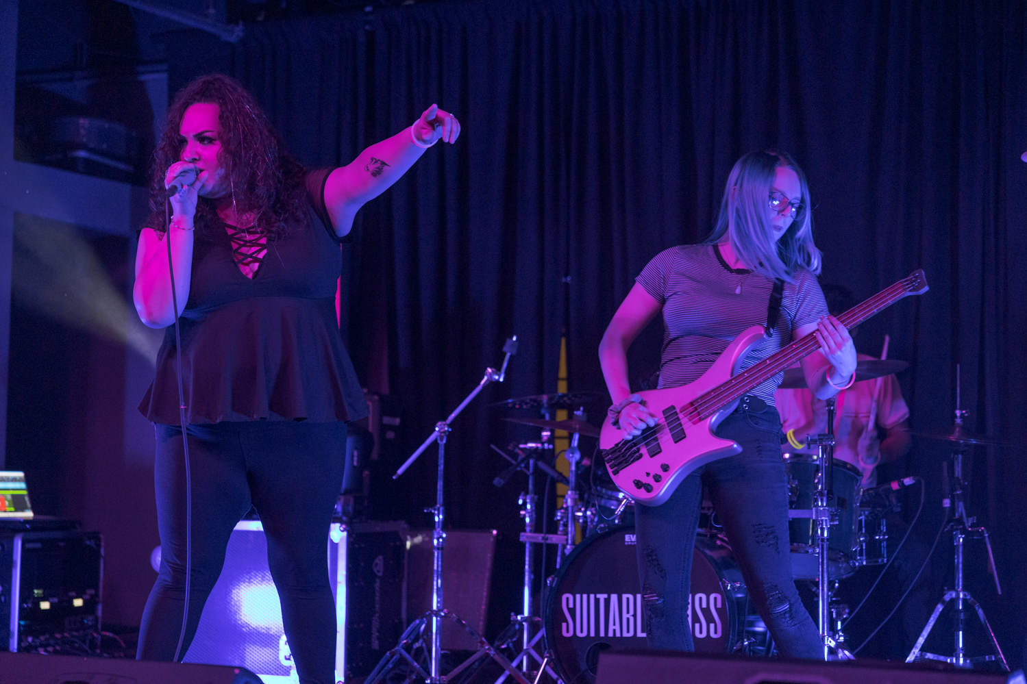 Sara Perez and Kelsey Gant of Denver, Colorado pop-punk band Suitable Miss perform at The Coast during the band's Fall Tour 2022, Oct. 23.