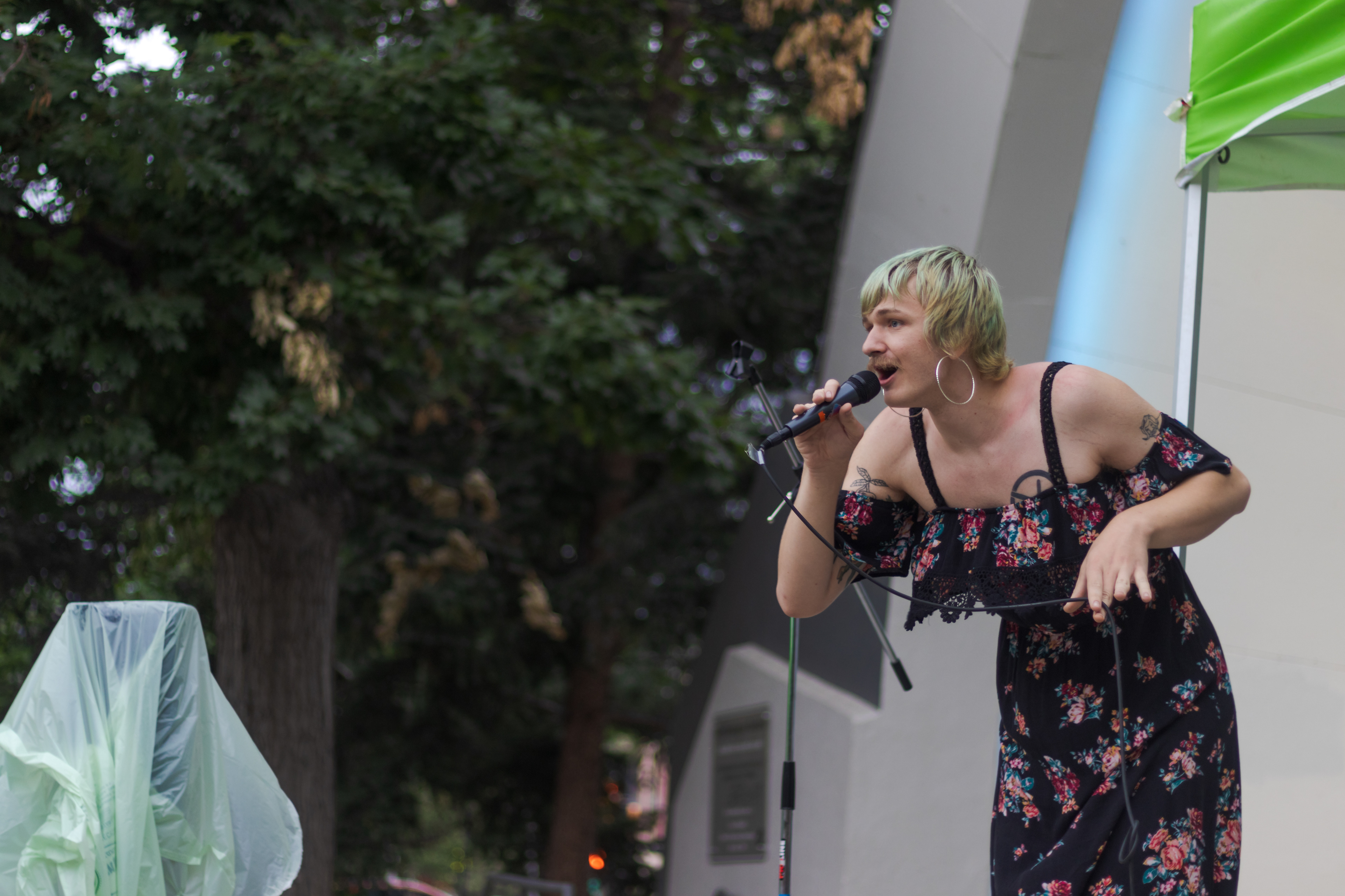 Abe Dashnaw, singer and guitarist for Fort Collins band People in General, performs during Casual Fest at the Boulder Bandshell July 23.