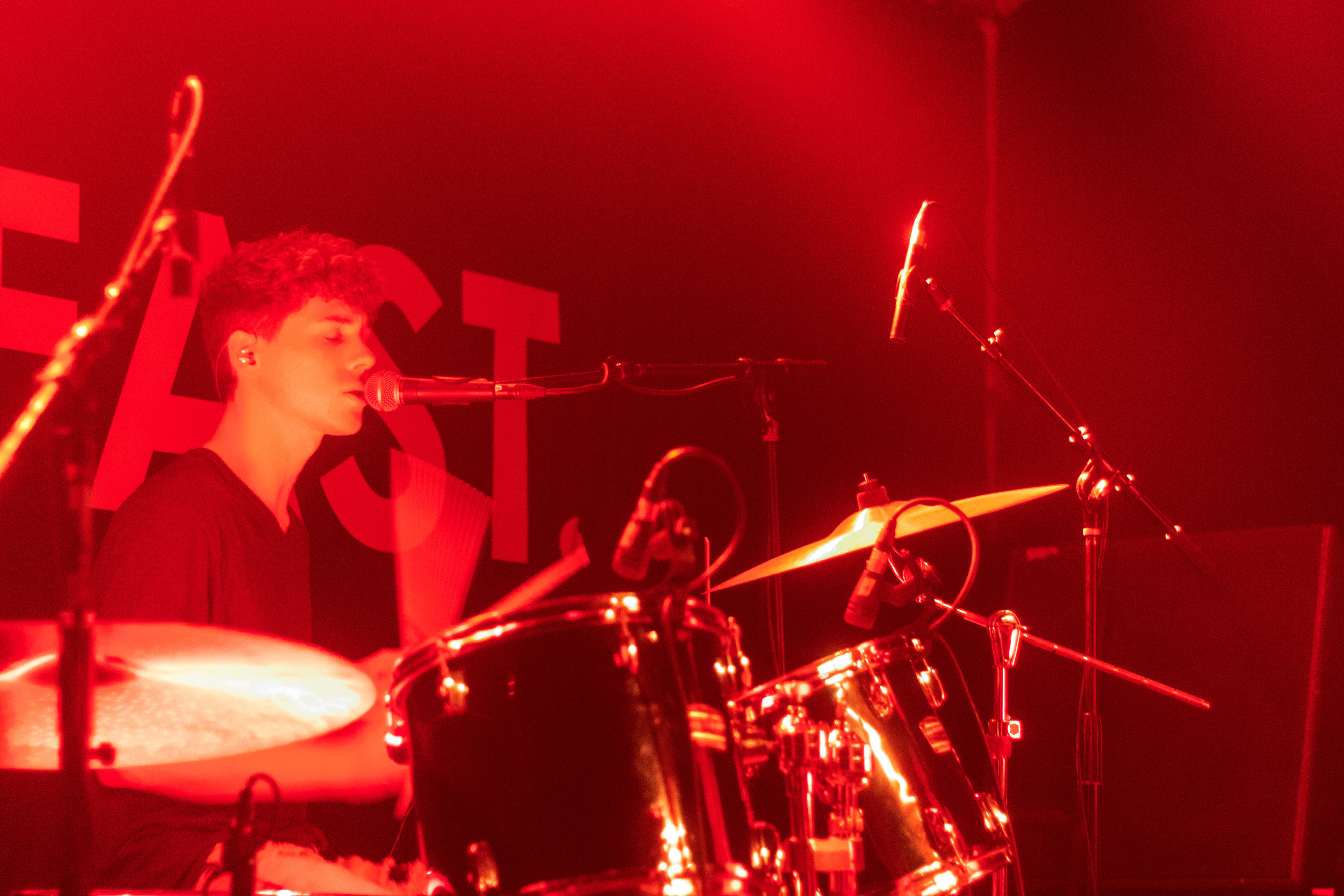 Tommy Maddocks, drummer for HOLDFAST., performs at Globe Hall July 17.