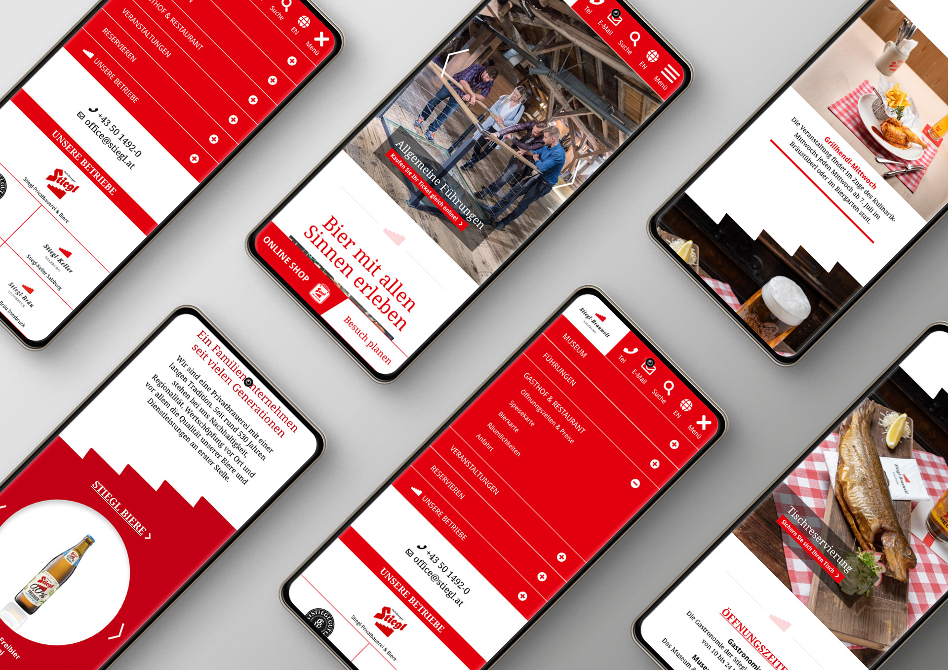 Stiegl - mobile view