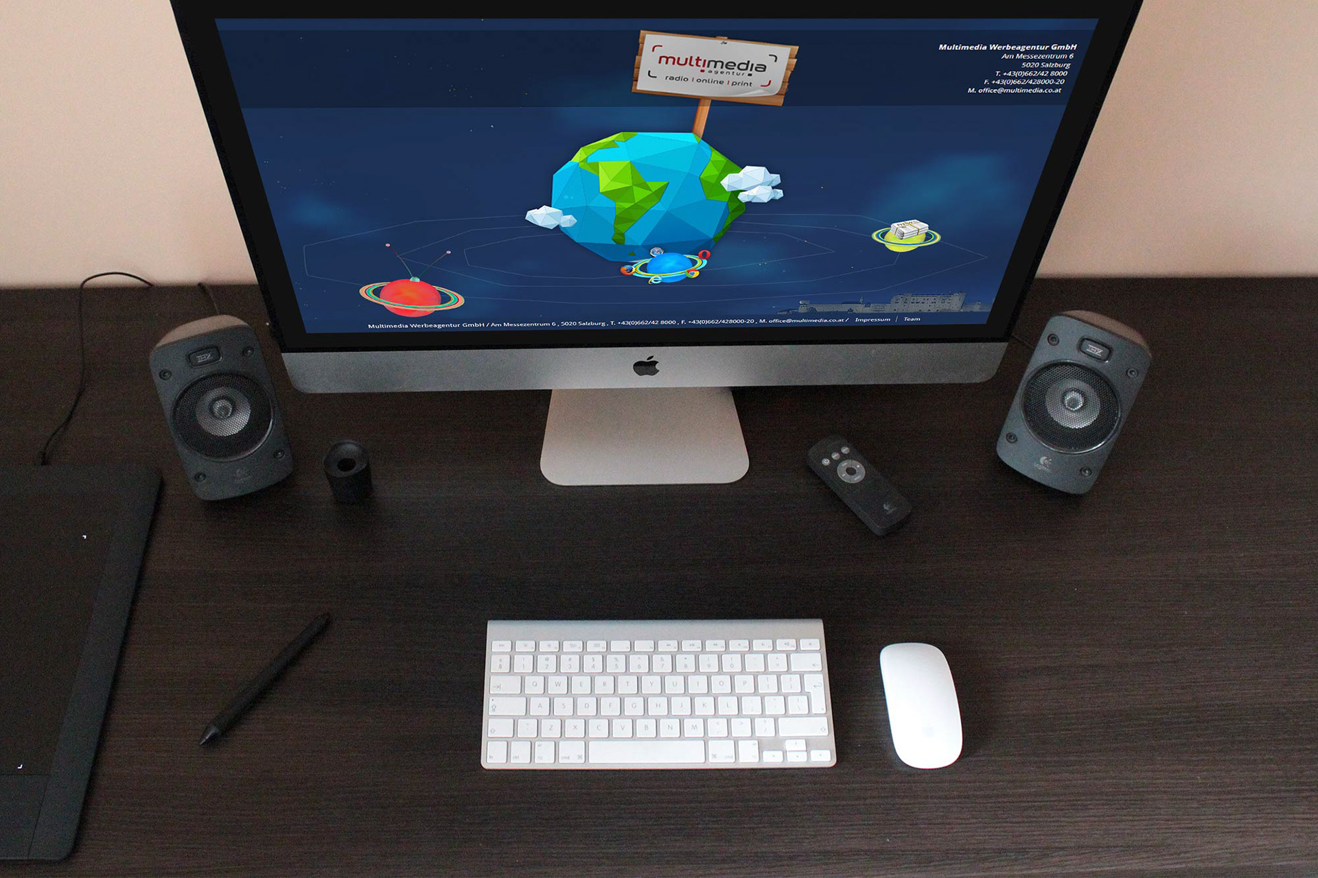 Multimedia Web Agency desktop view