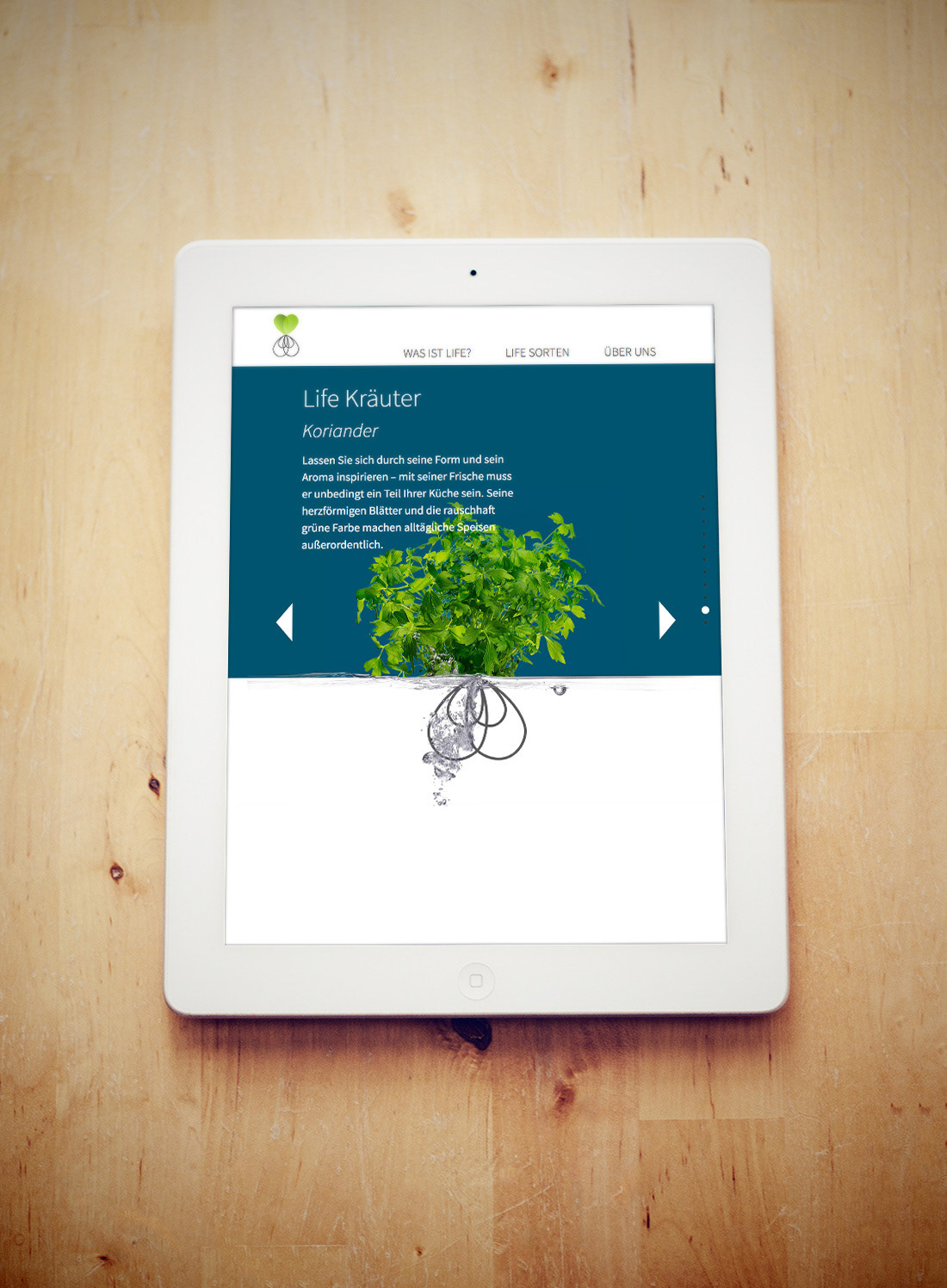 Life tablet view