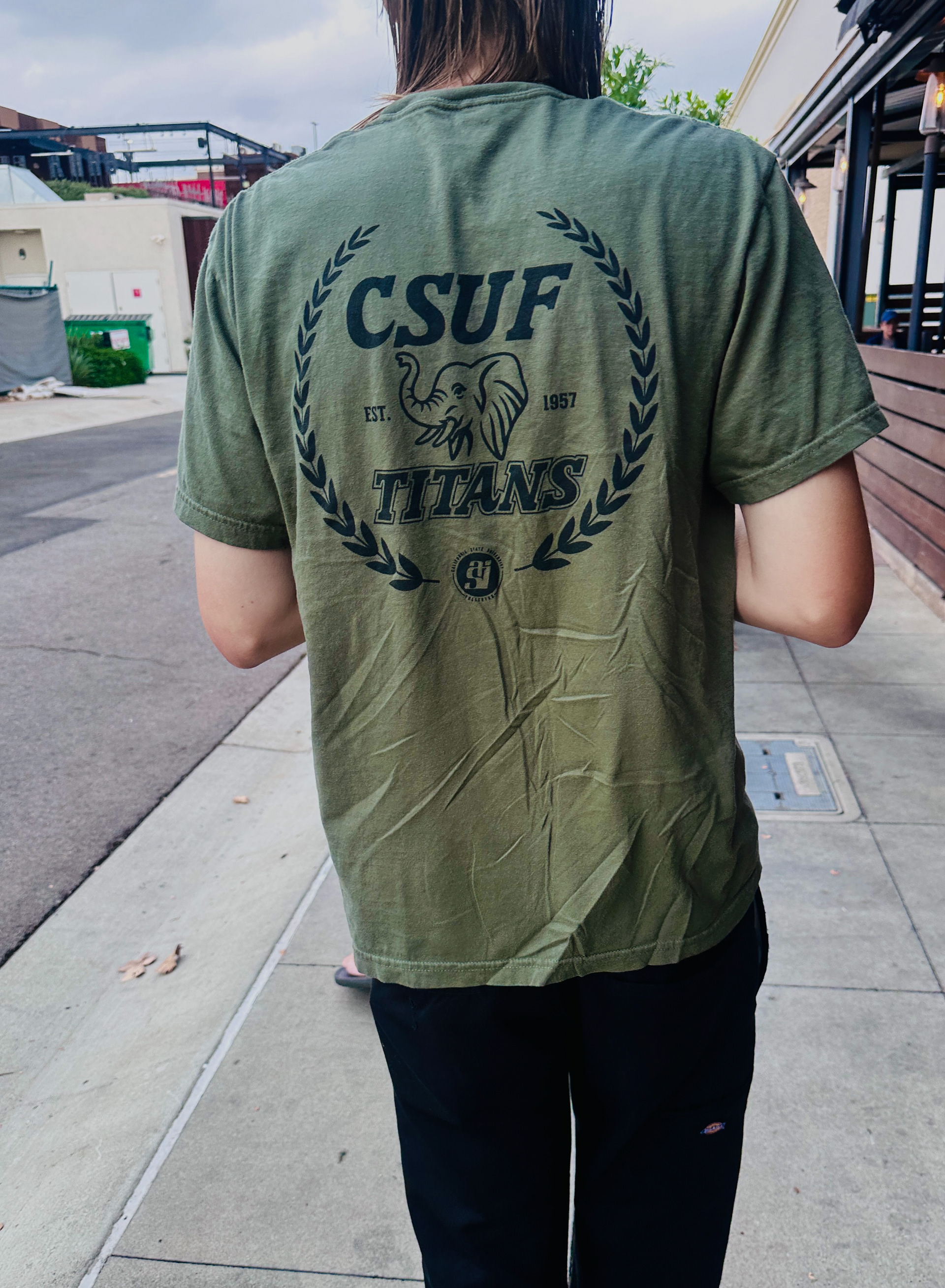 Student wearing T-shirt