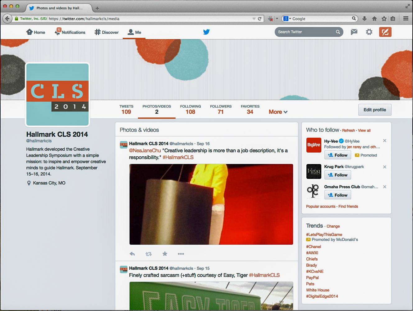 twitter feed