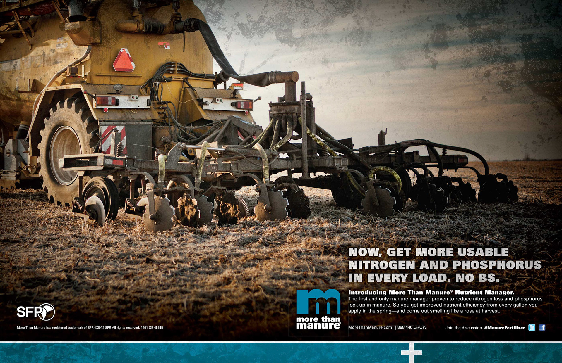 Get more usable Nitrogen and Phosphorus from every load. (dry manure)