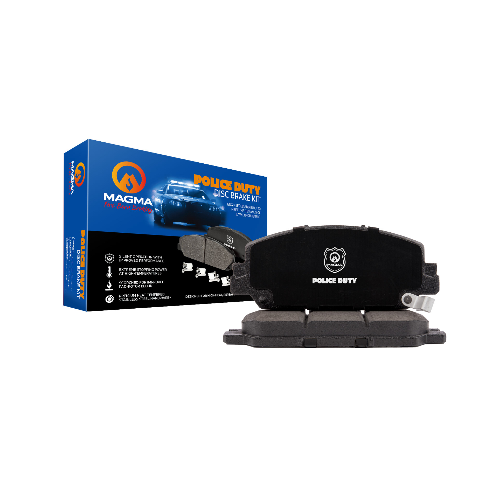 Brake Pad Package Design - Graphic design, photography, copywriting, iconography.