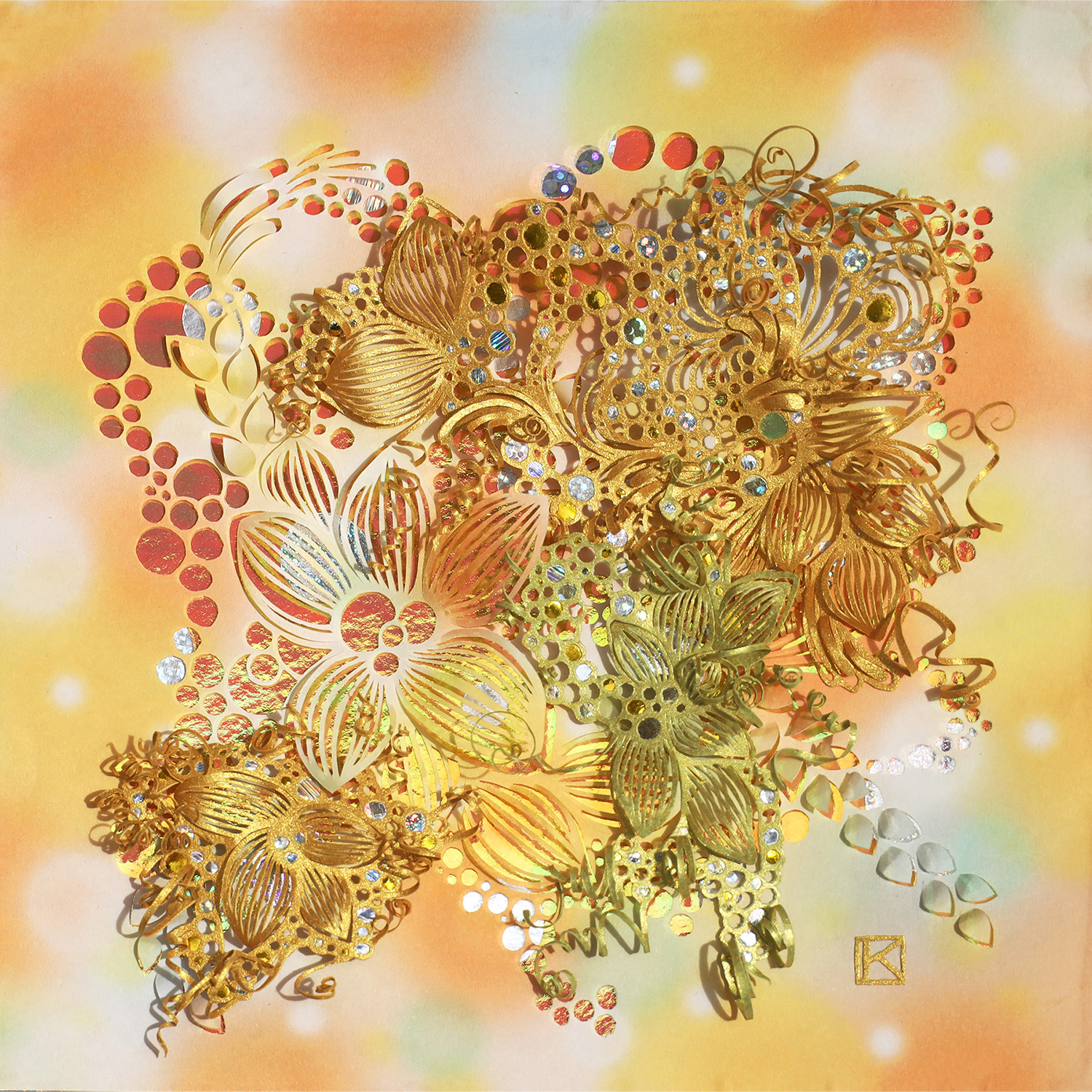 A7　極彩色の切り絵　内田勝美 