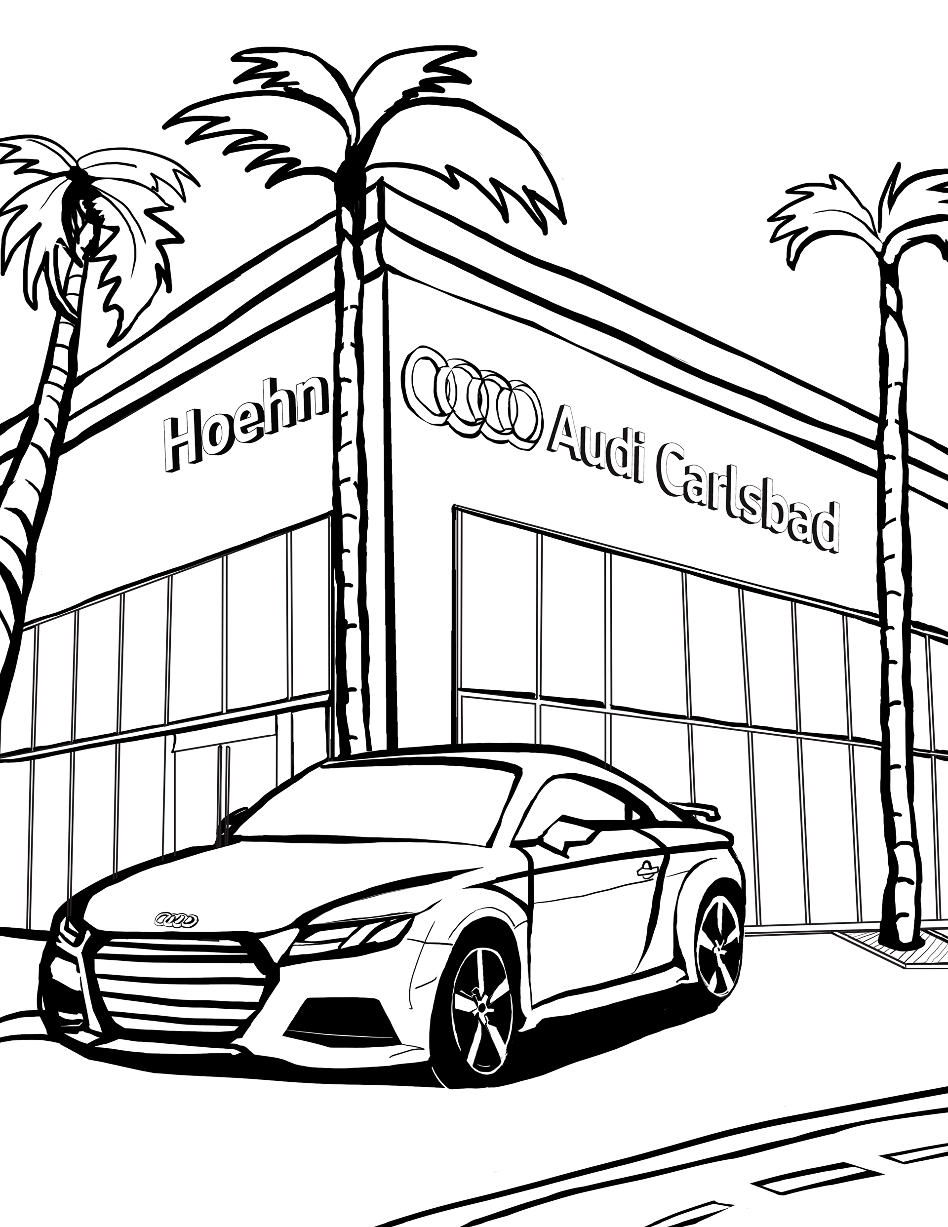 Coloring Page for Audi Carlsbad