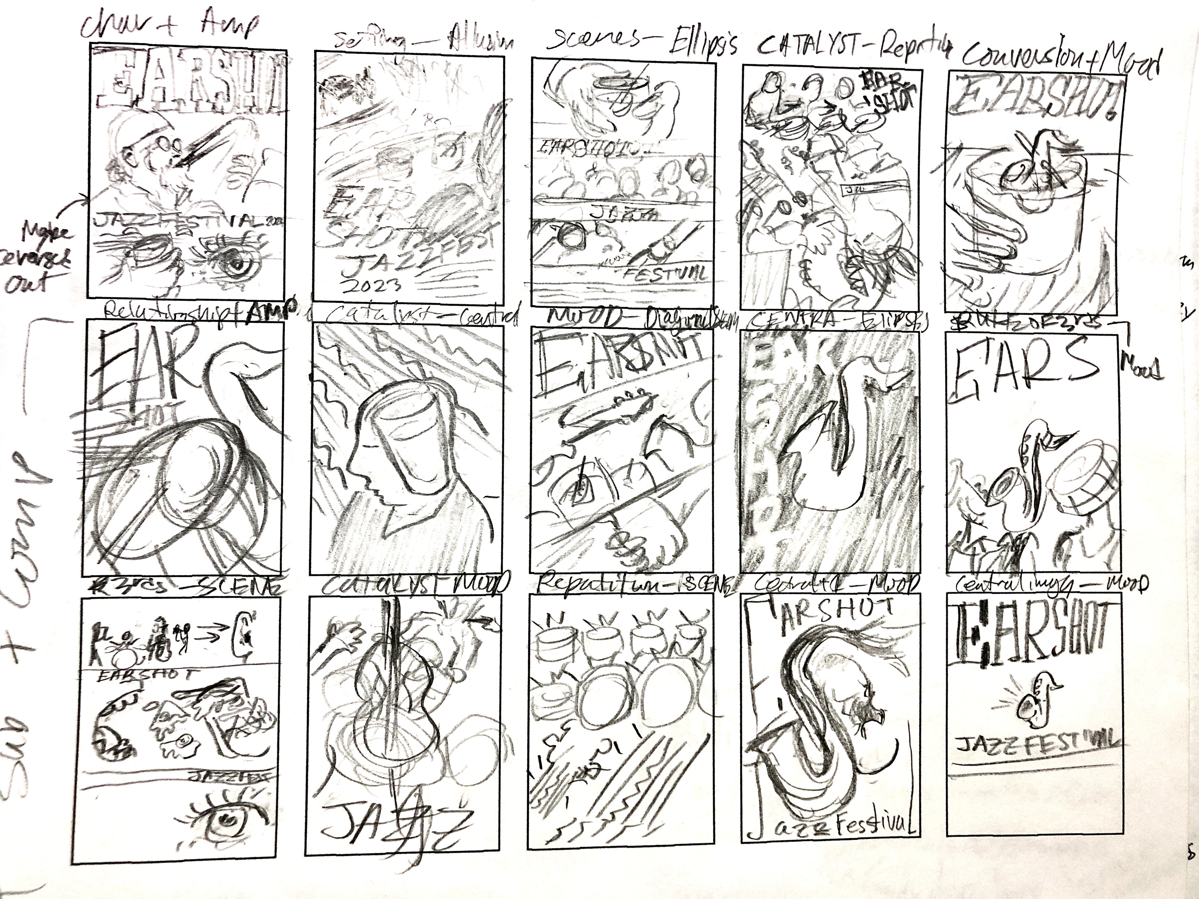 Jazz Fest Thumbnail Sketches 1