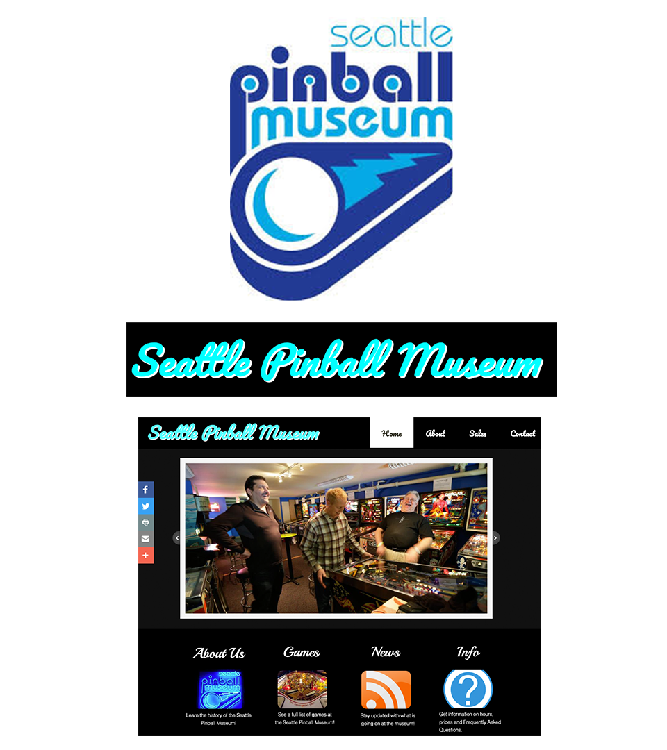Old branding for the Seattle Pinball museum