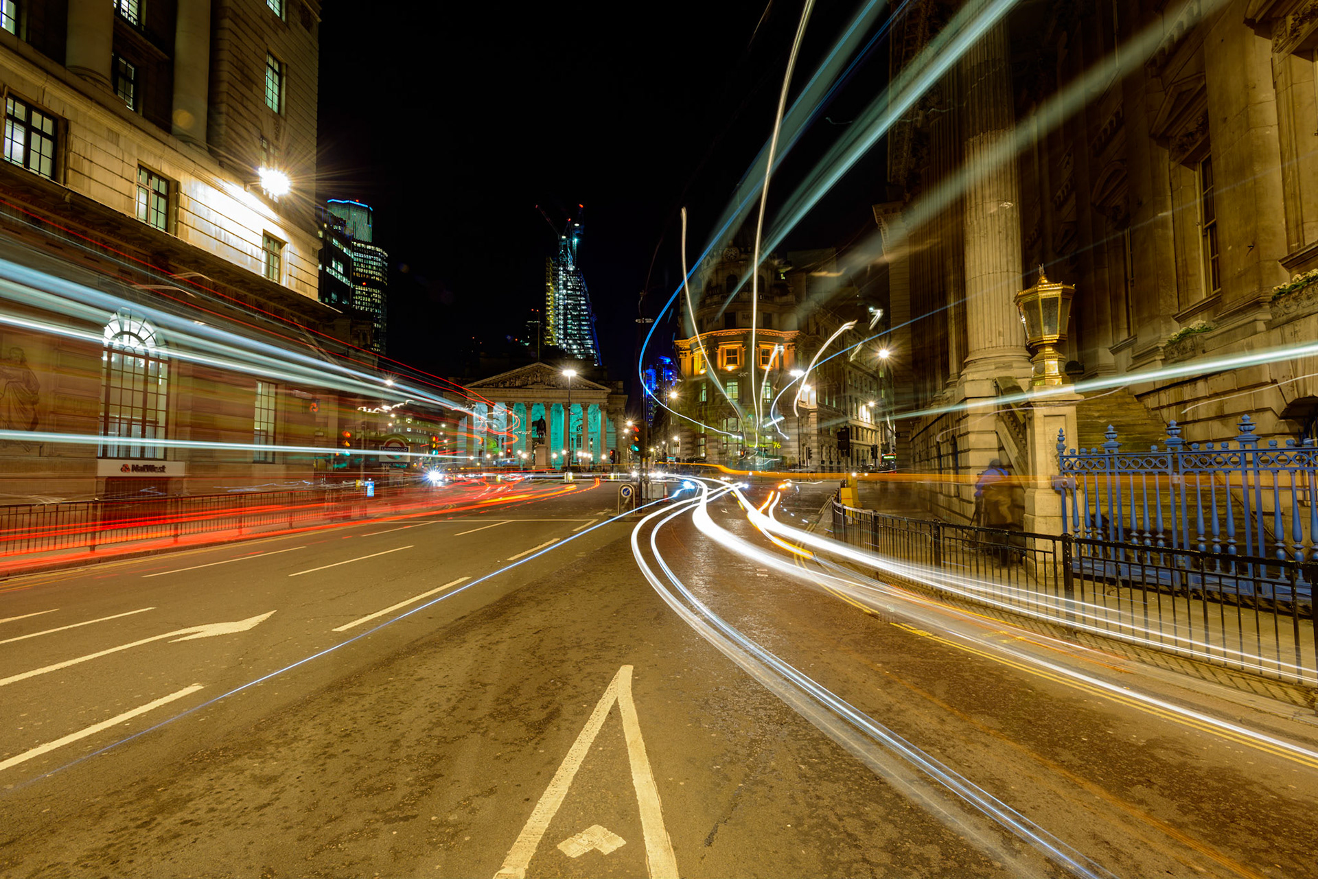 Poultry by night, London