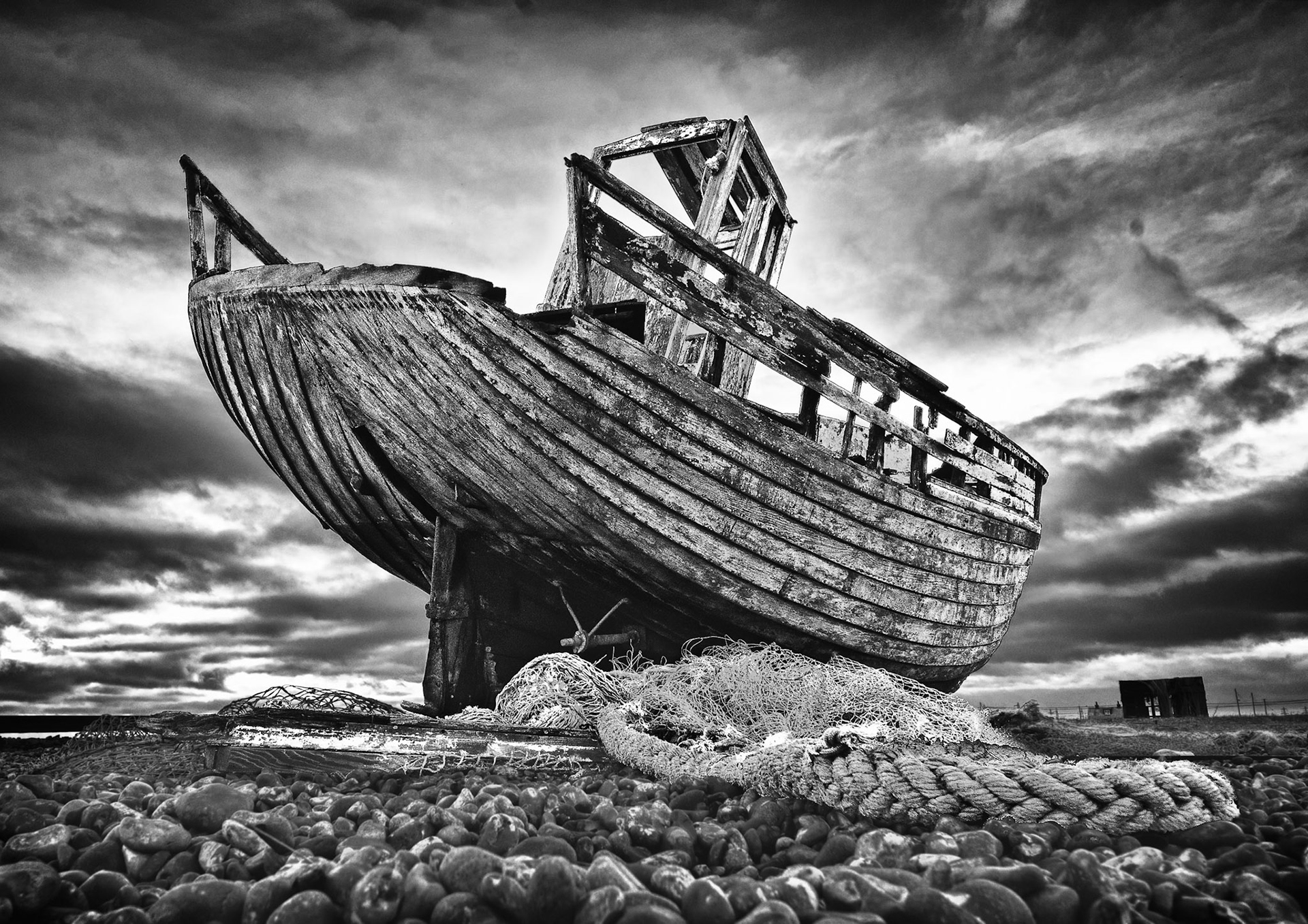 High and dry, Dungeness, Kent
