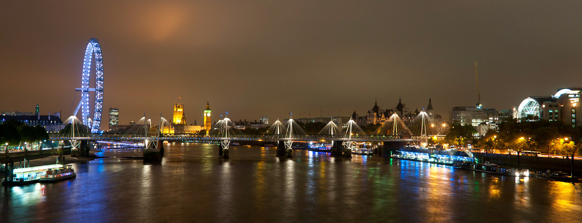 London Eye and Golden Jubliee Footbridges, London