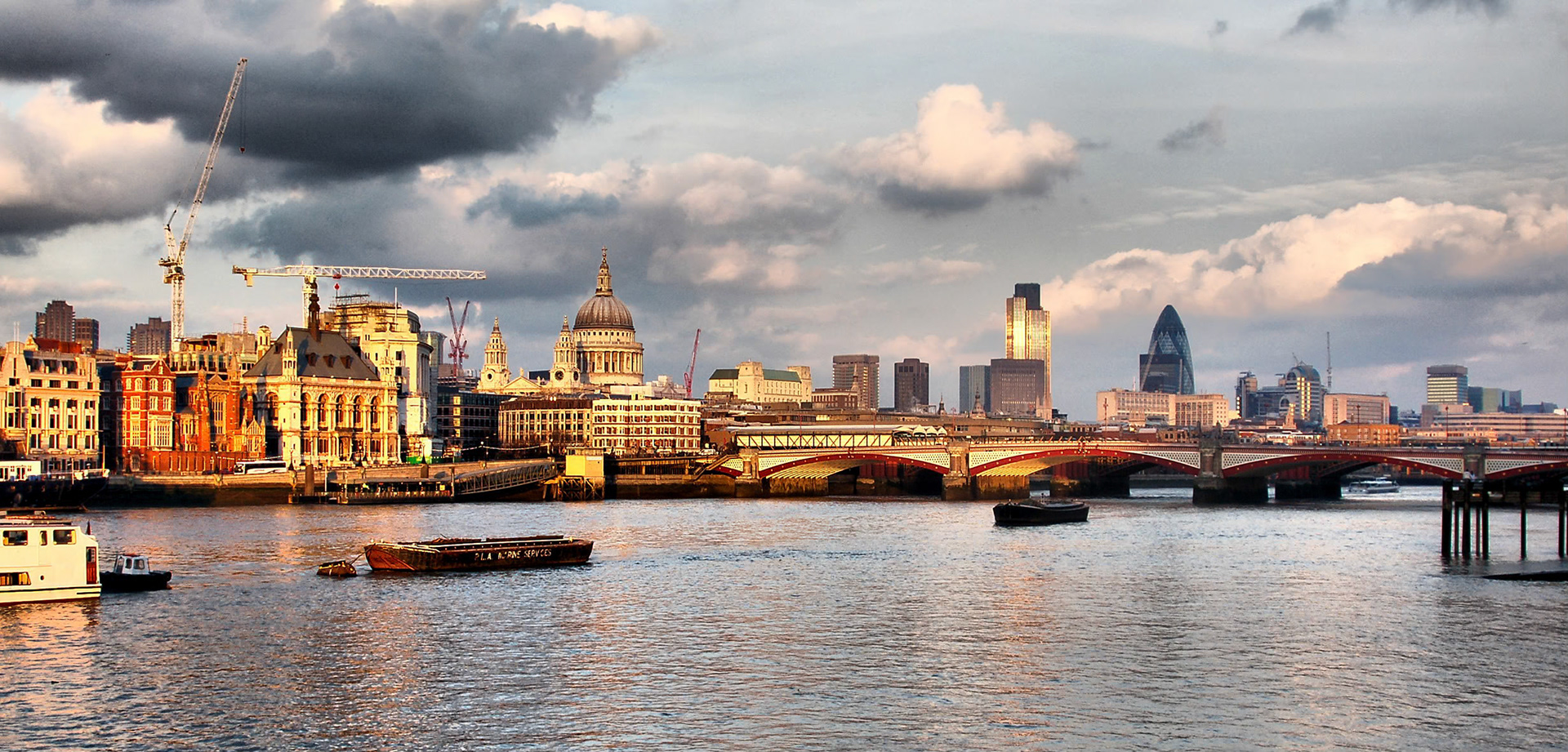 Blackfriars Bridge panorama, London