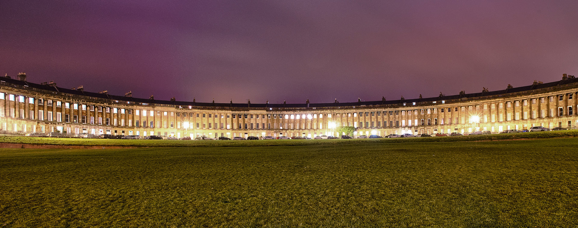 Royal Crescent by night, Bath
