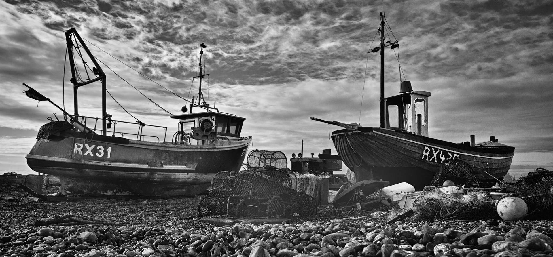 Waiting for the tide, Dungeness, Kent