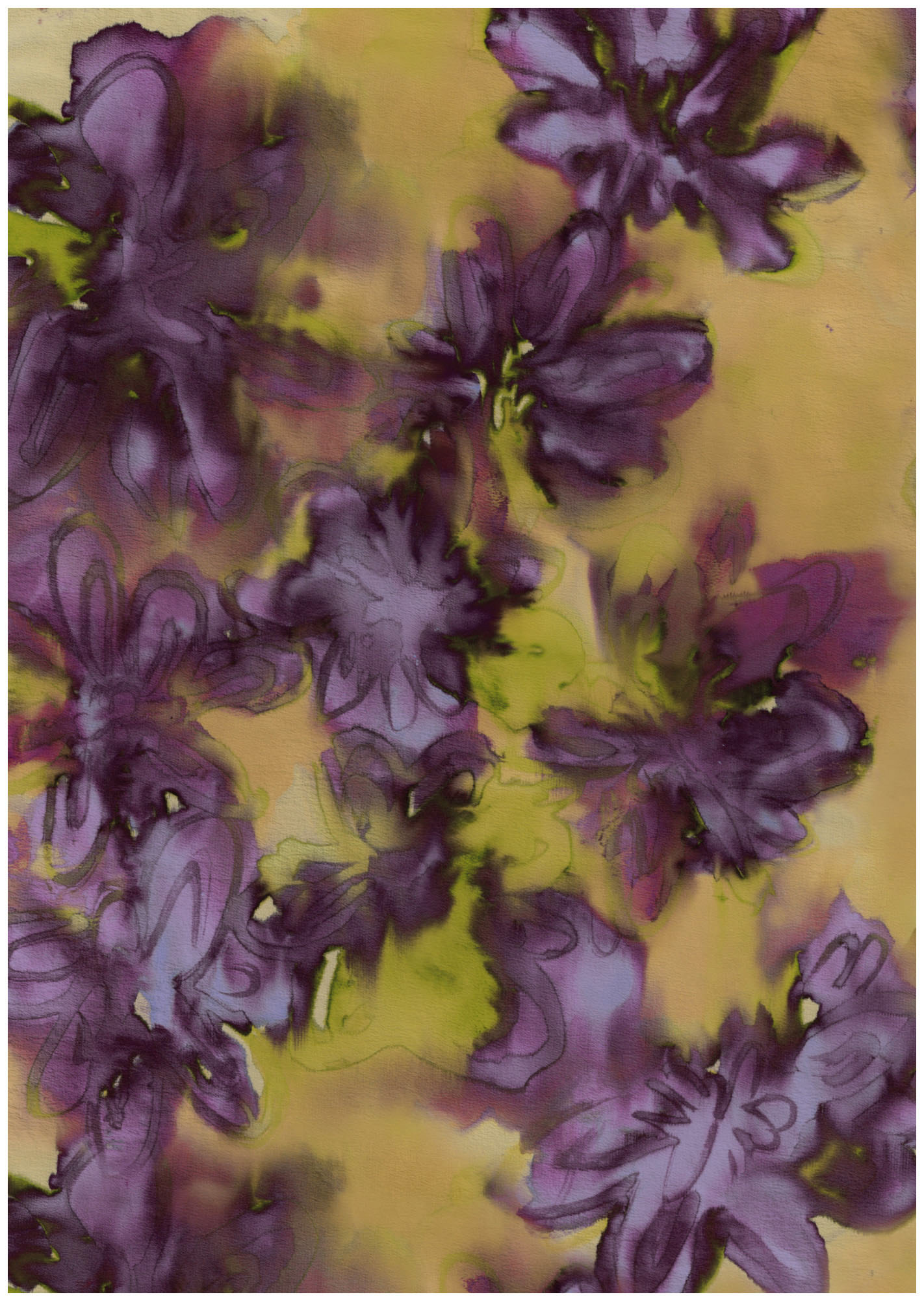 Silk paint on viscose