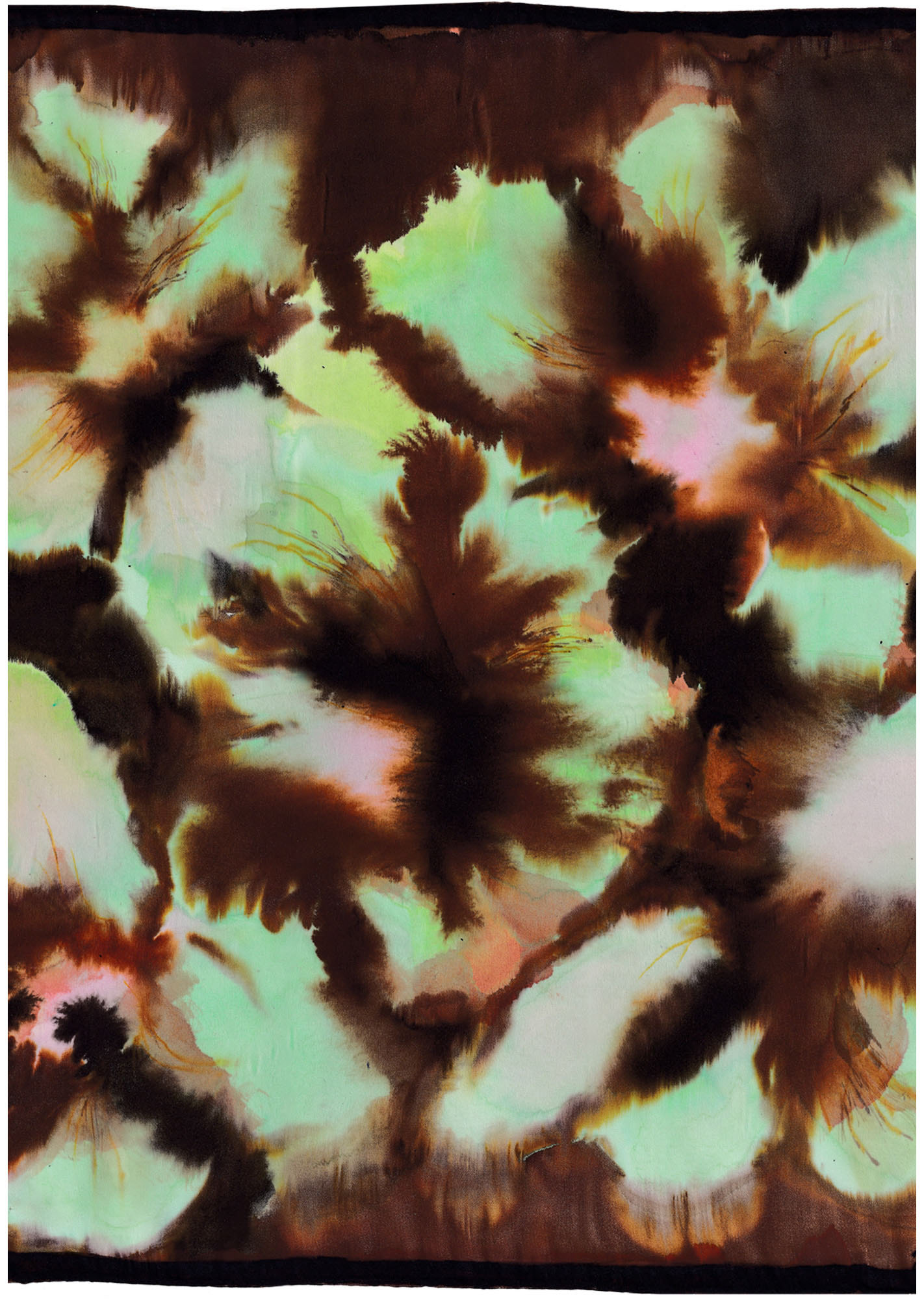 Hand-painted silk scarf