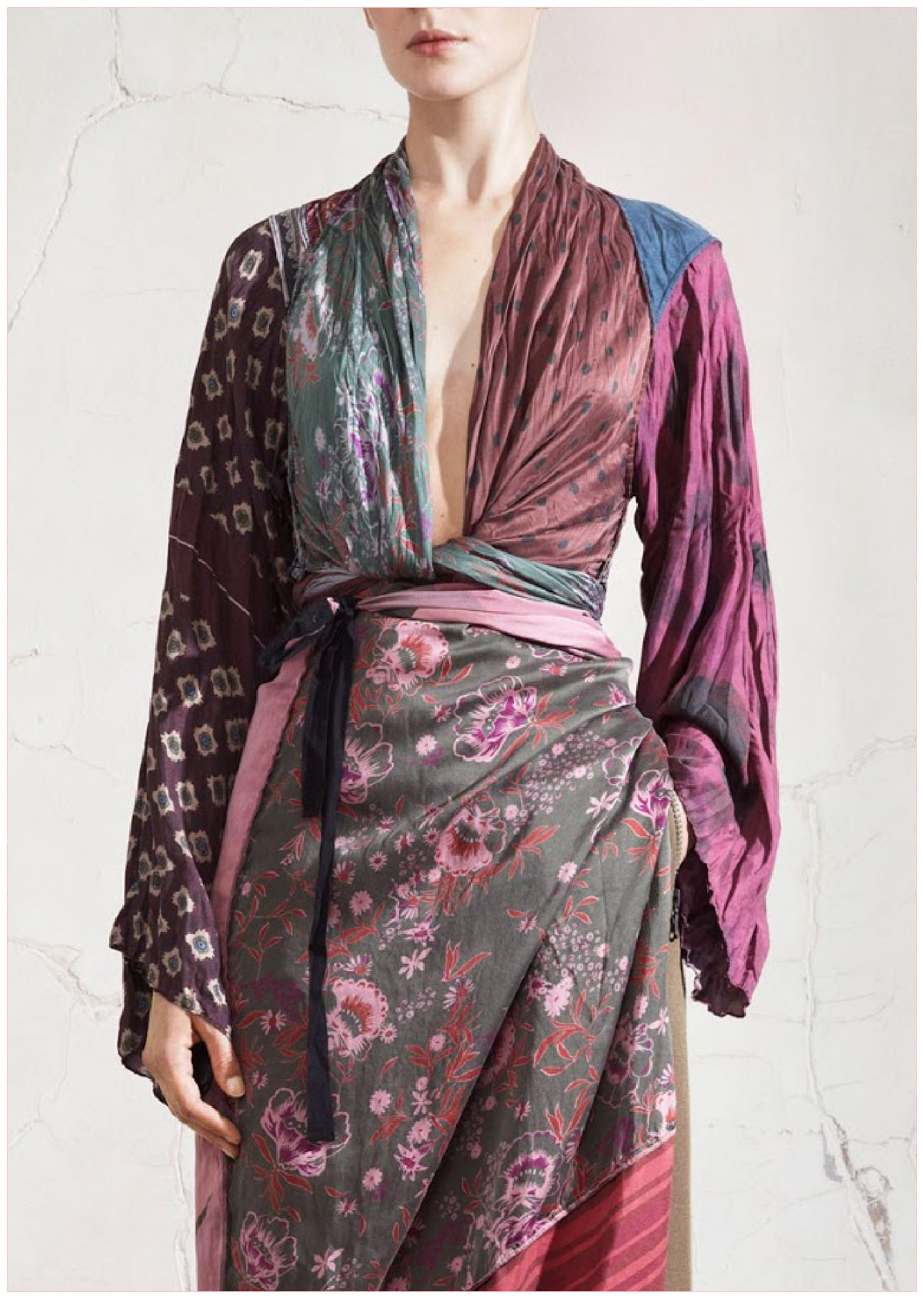 Hand-painted silk scarves for Margiela re-make, H&M x Margiela