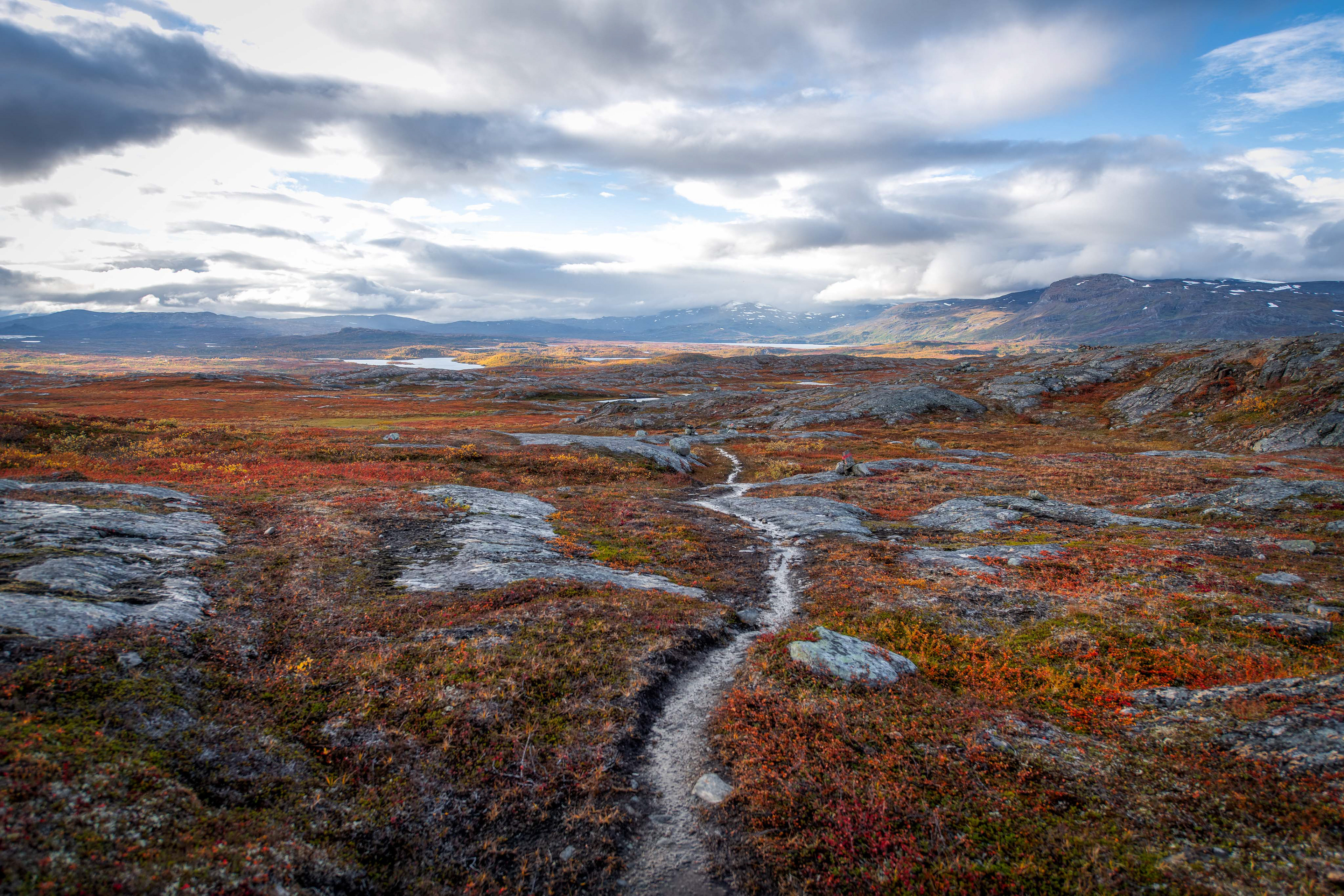 The trail to Vadvetjåkka National Park