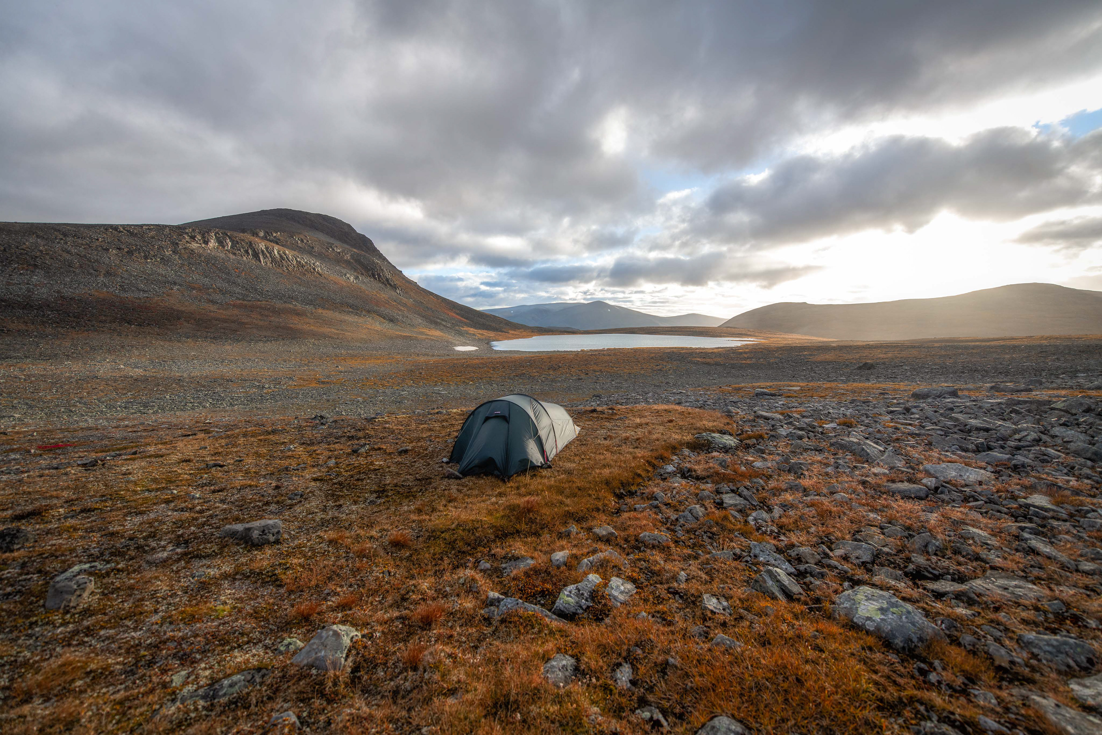 Morning light in the camp