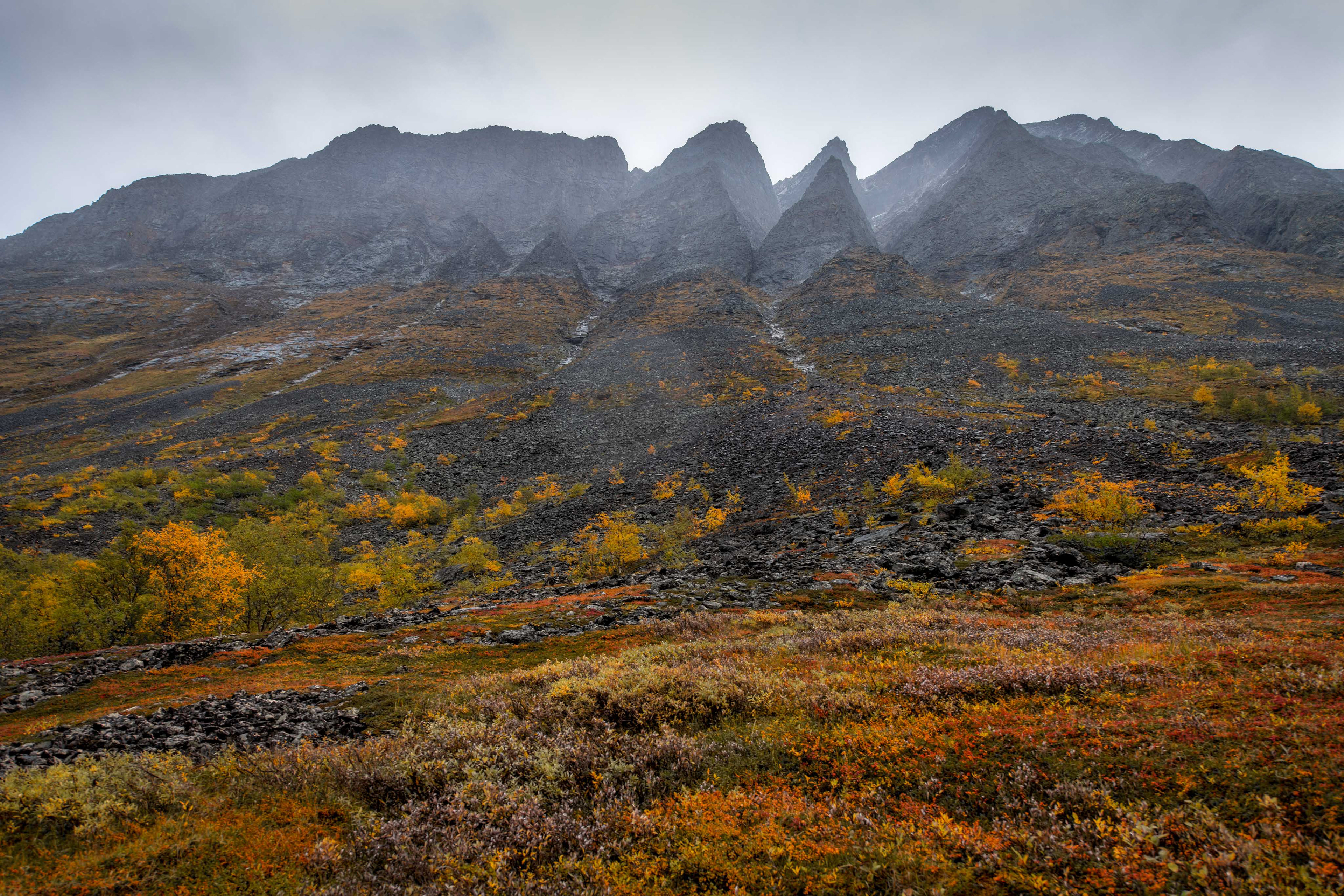 Sharp ridges above the Vistasvagge