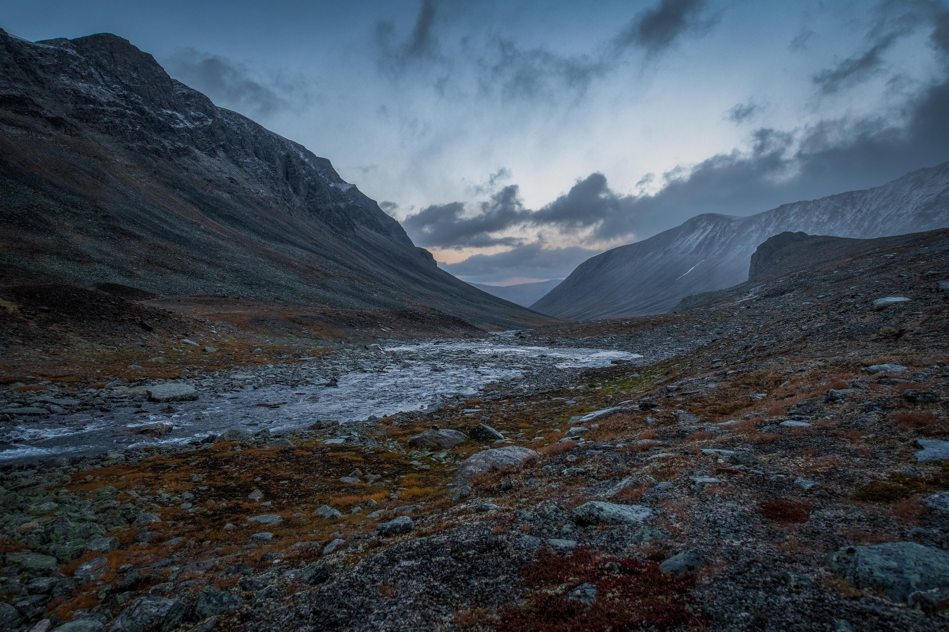 Windy evening in Unna Raitavagge