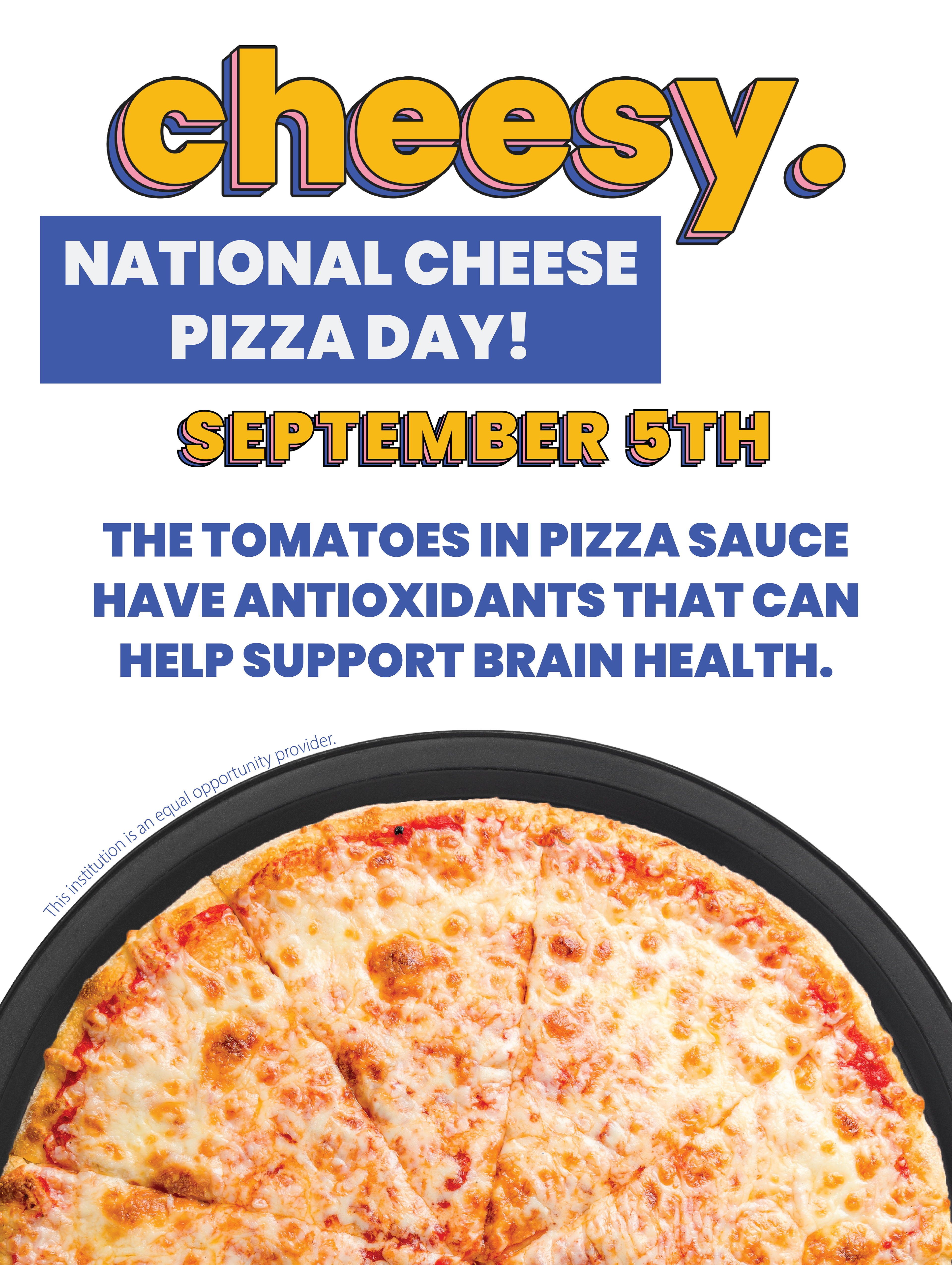 National Cheese Pizza Day - Food Holiday Poster