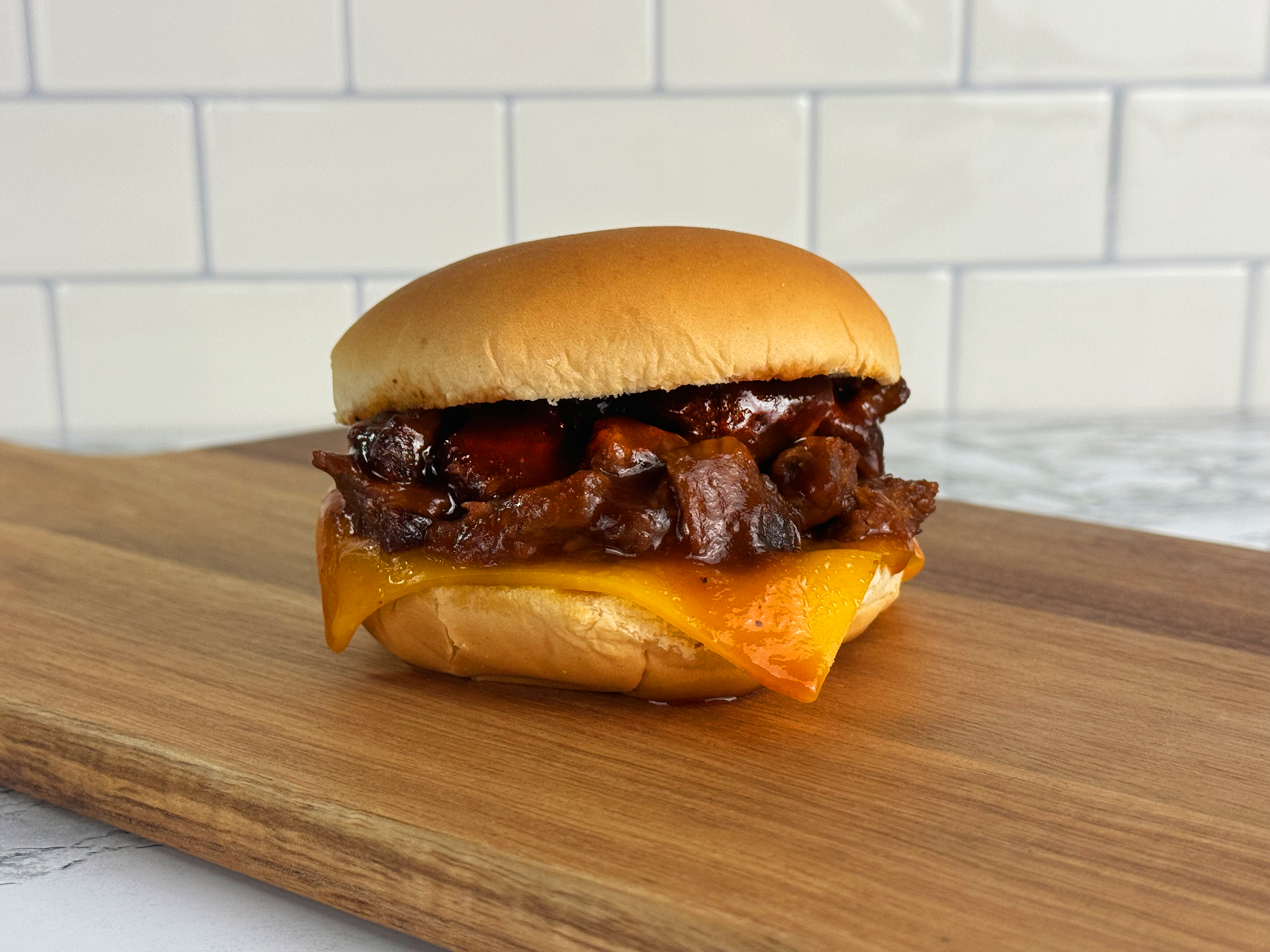 BBQ Beef Tips Sandwich