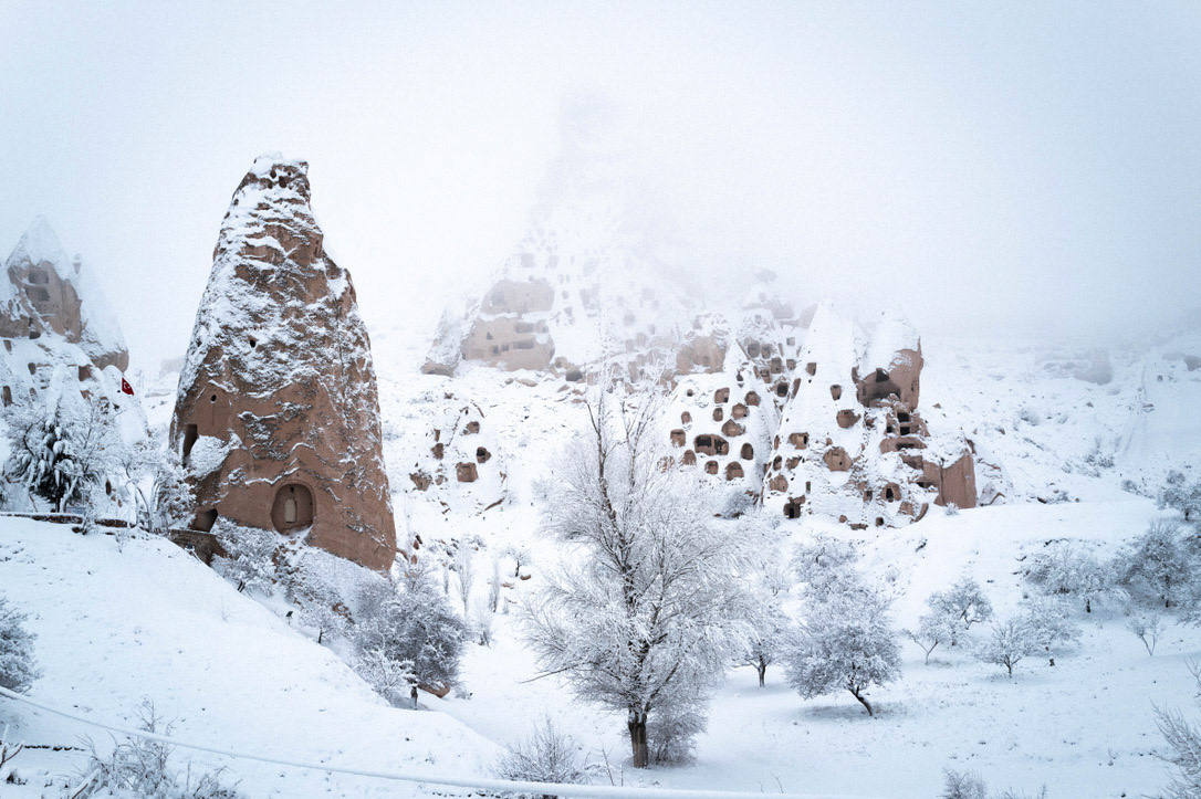 15 ans qu'il n'avait pas neigé, Cappadoce, Turquie, 2026