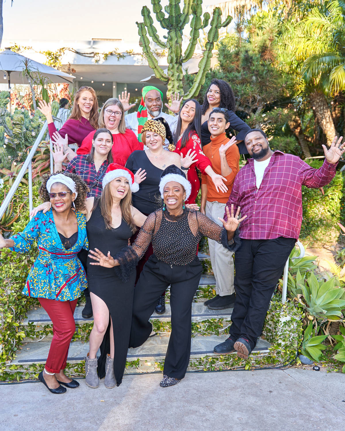 Group of smiling people posing for a photo