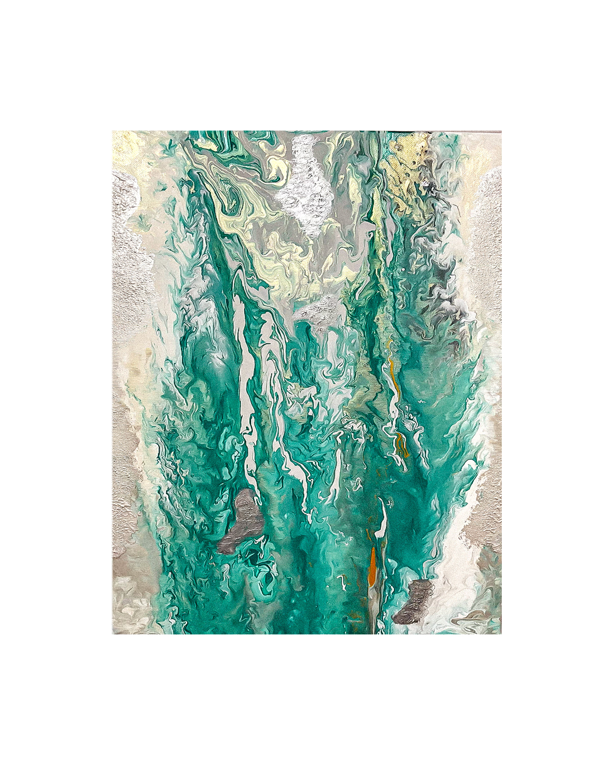 Green Bloom / Zeleni Razcvet, Dim. 60 x 30 (cm), AVAILABLE / NA VOLJO
