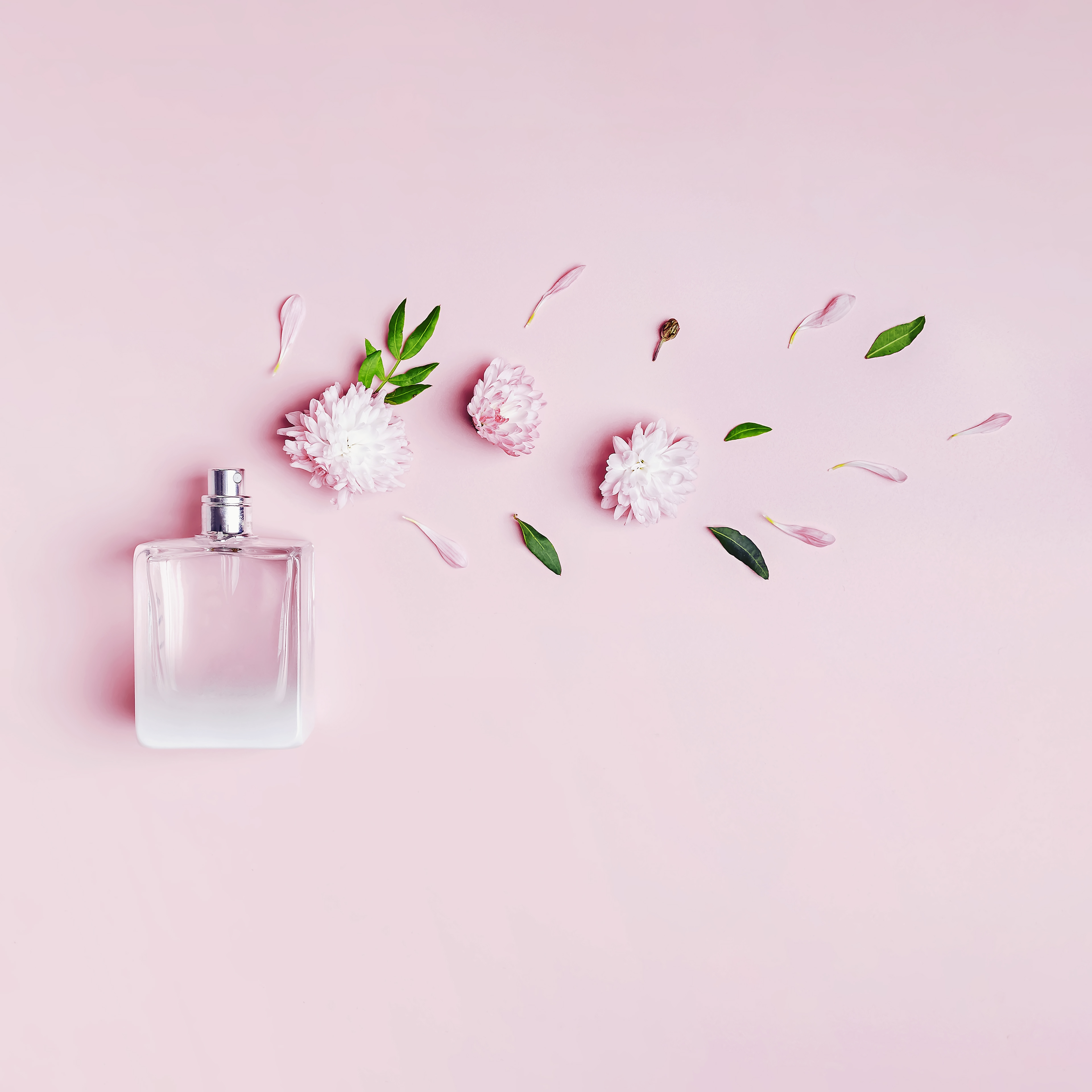 Still Life - perfume and florals