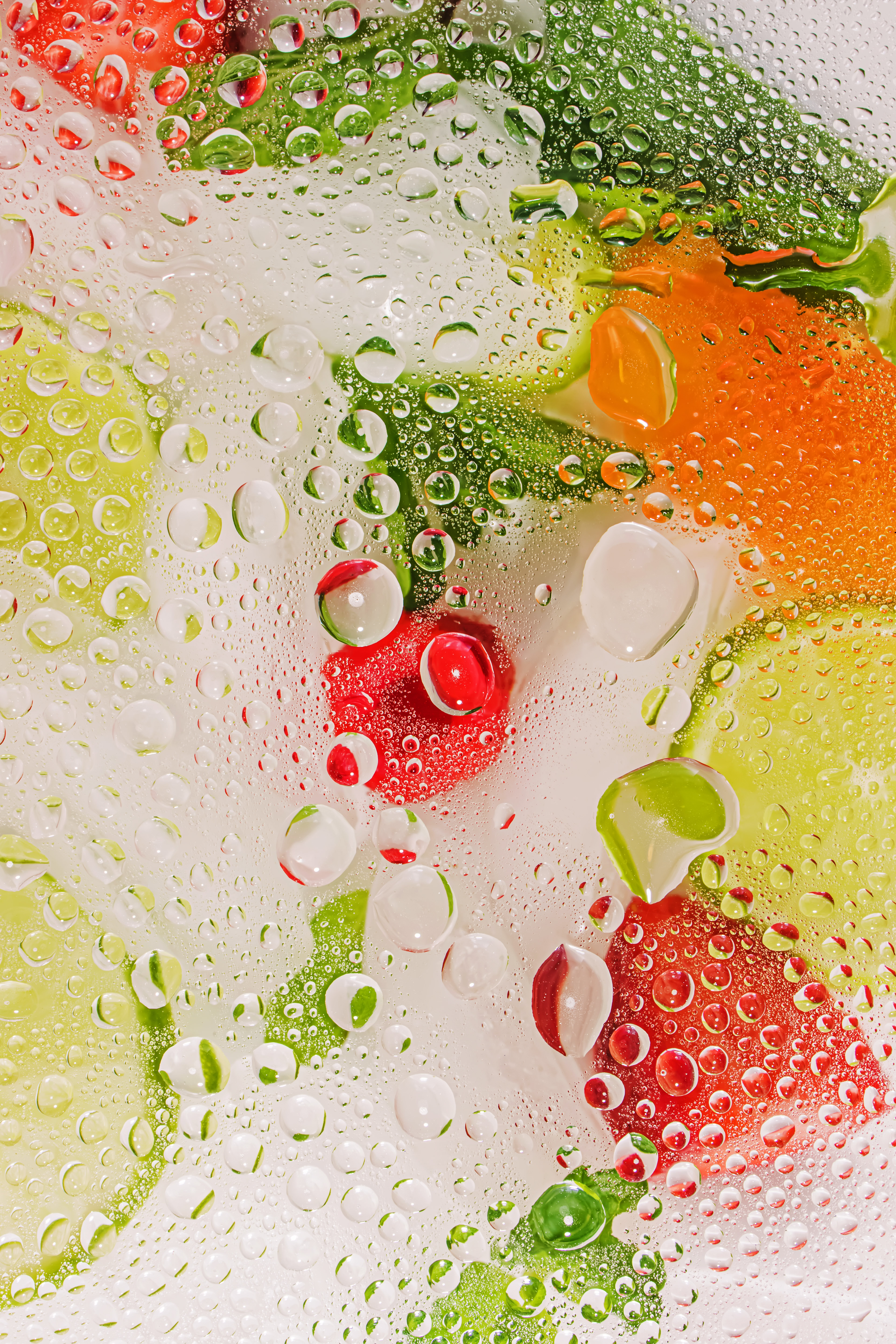summer drinks, overhead