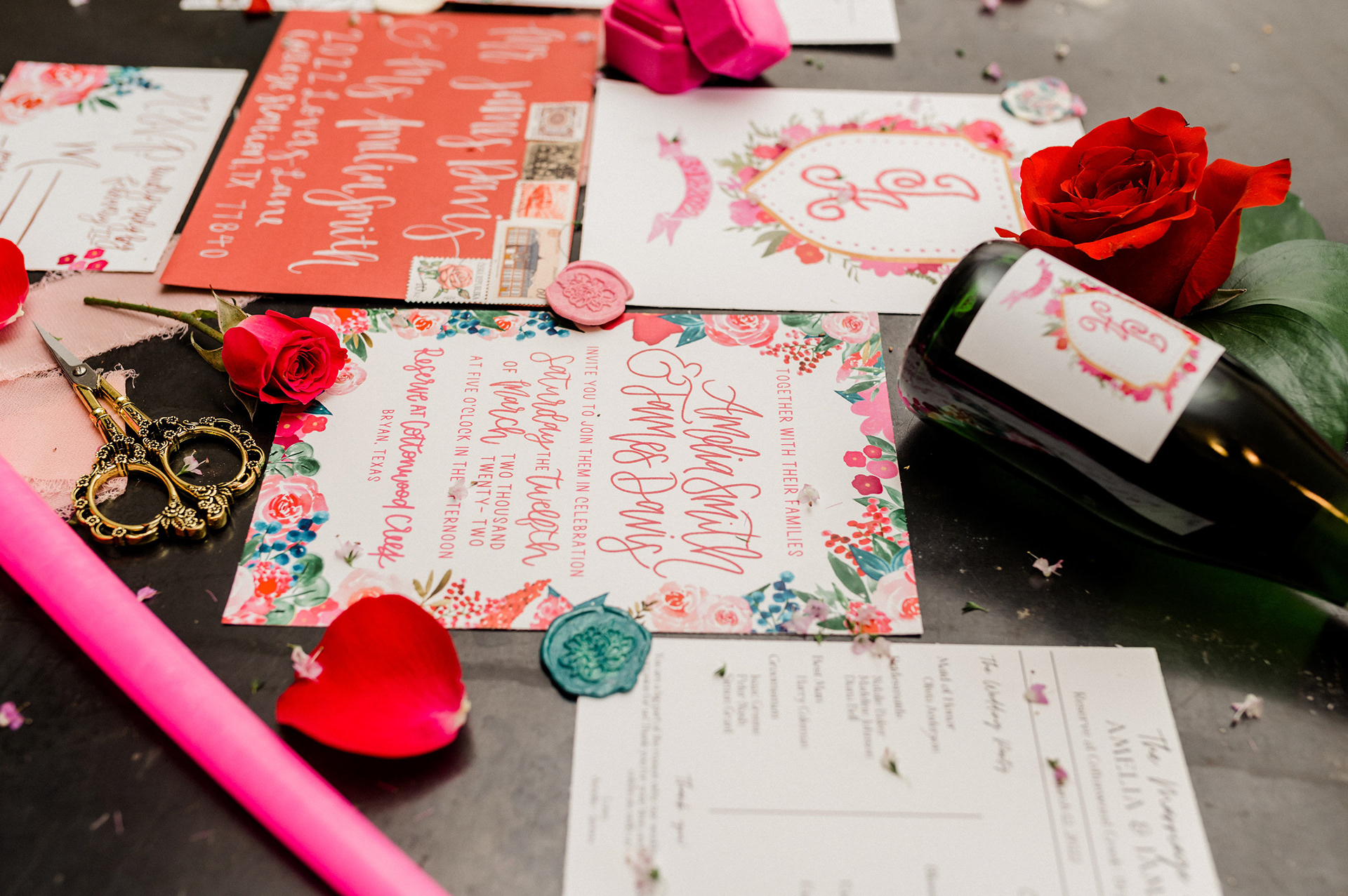 Invitation & Bottle Label