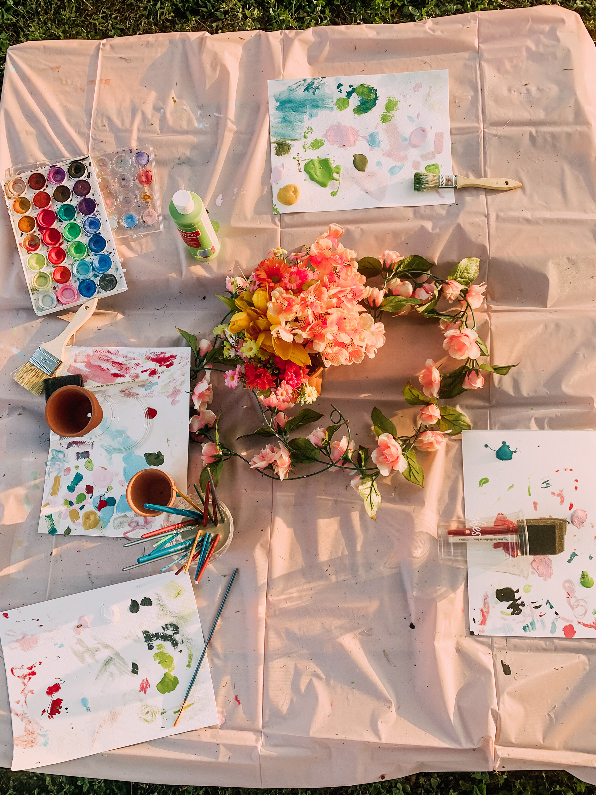 Watercolor & Pot Painting