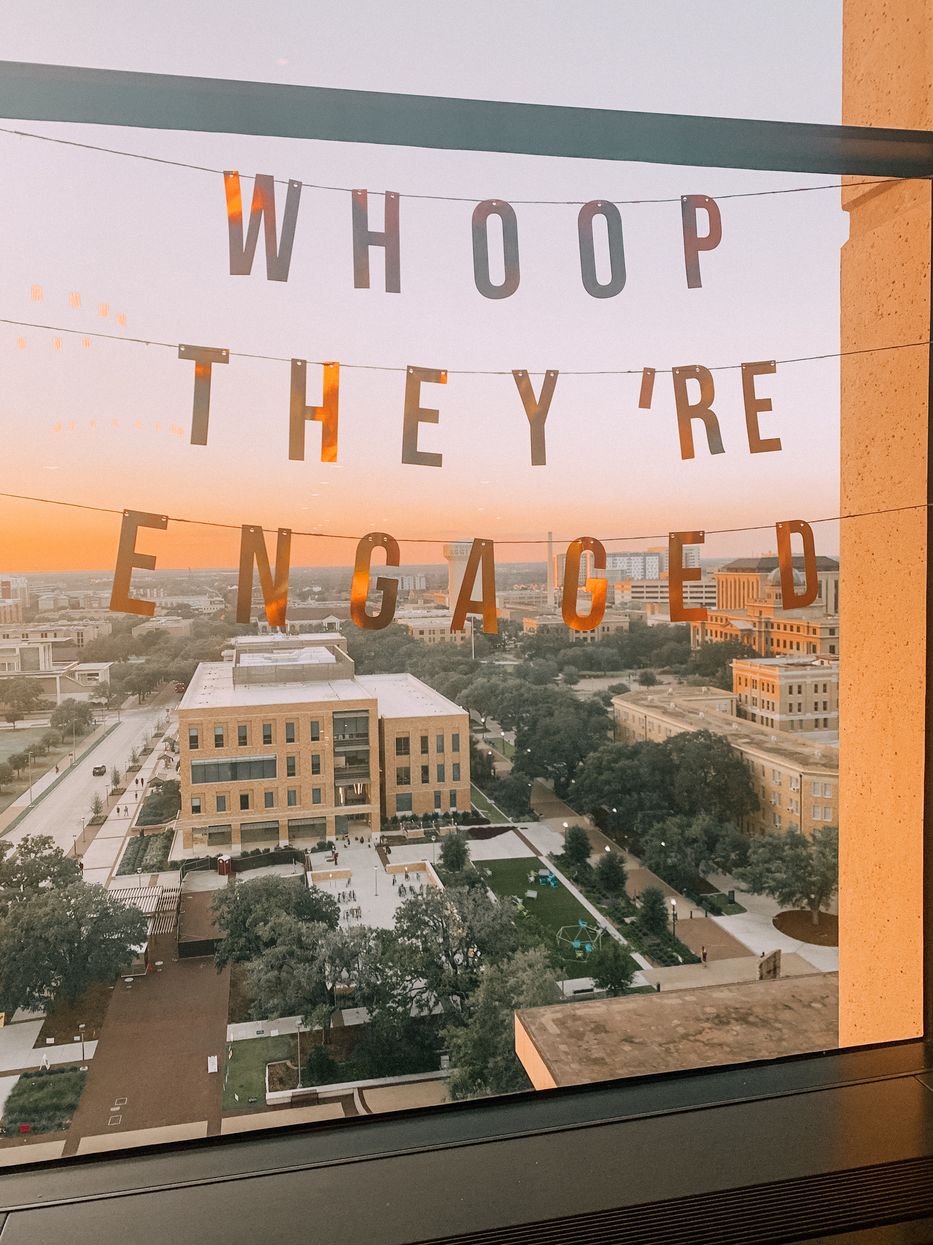 Banner overlooking campus