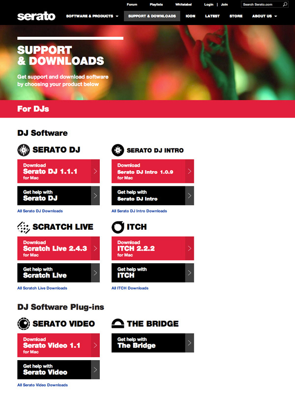 Serato ITCH 2.2.2, Scratch Live 2.4.3 & Video 1.1