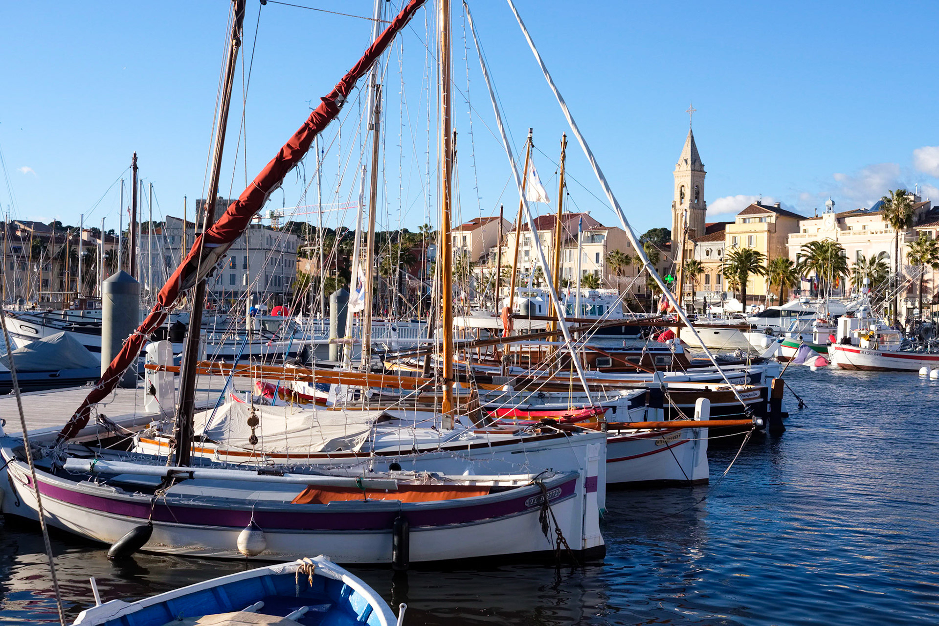Le port de Sanary sur Mer, Var, France.