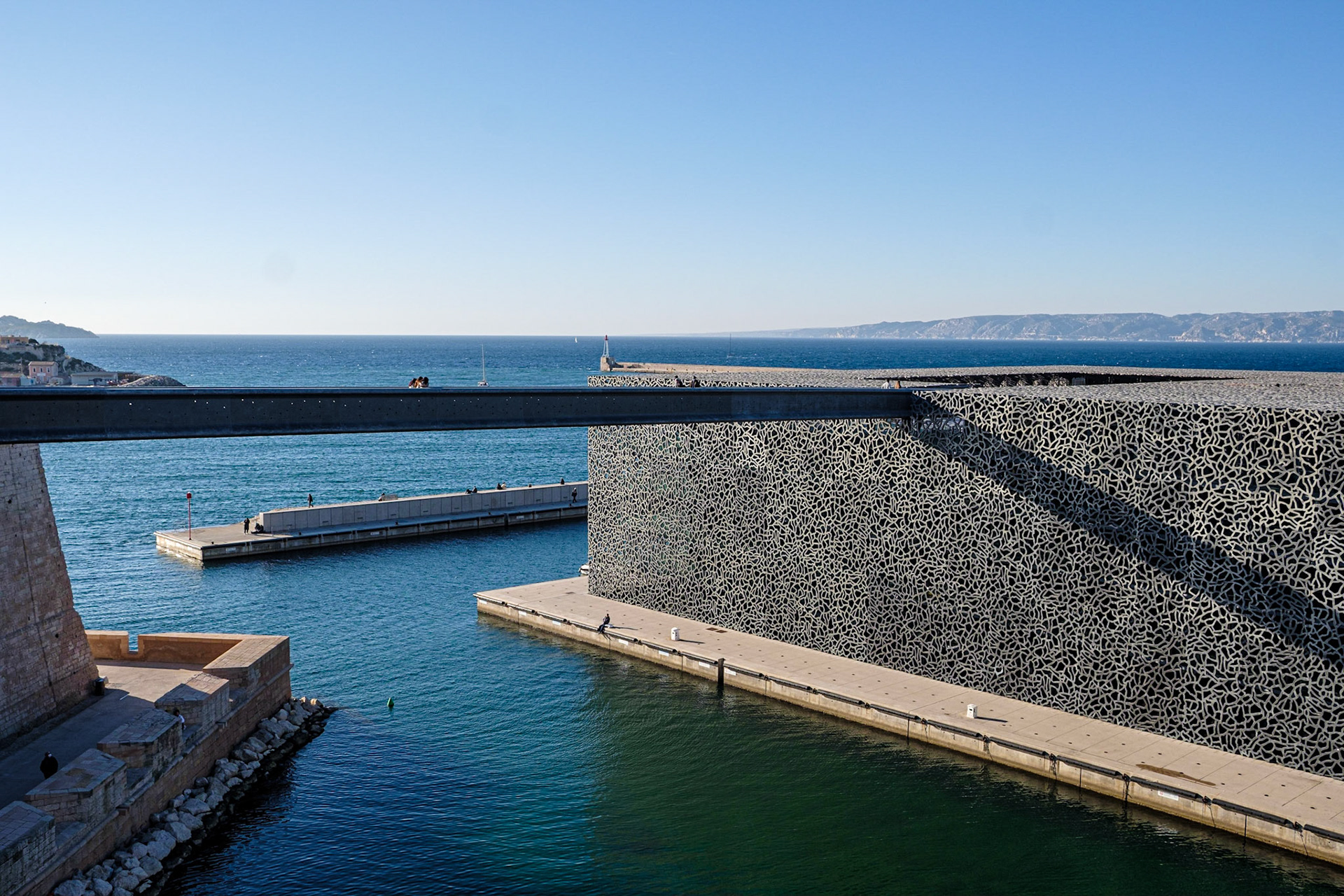 MUCEM, architecte Rudy Ricciotti (associé à Roland Carta). Marseille, Bouches du Rhône. France.