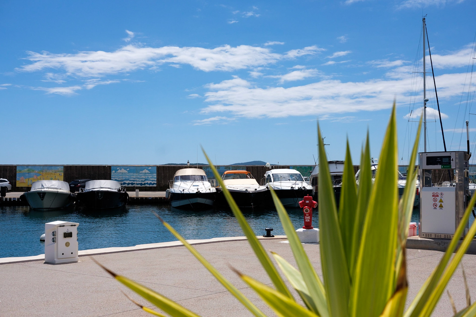 Le port de Sainte Maxime, Var, France.