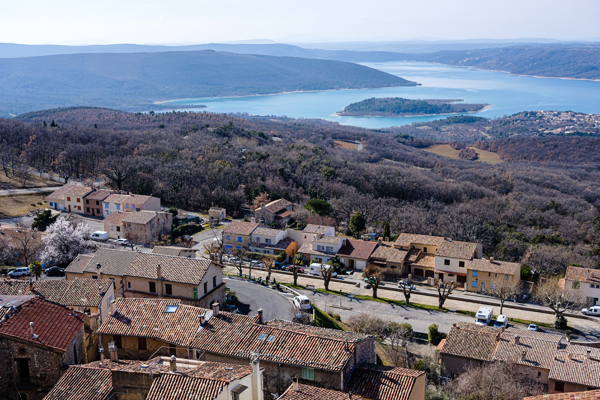 Le Village d'Aiguines dans le Var, France.