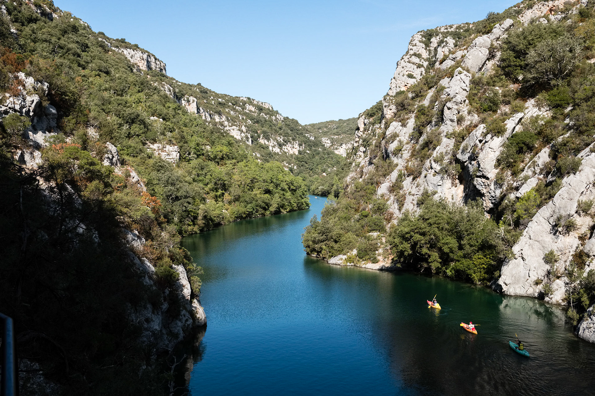 Les Basses Gorges du Verdon au départ de Quinson. Alpes de haute provence, France.