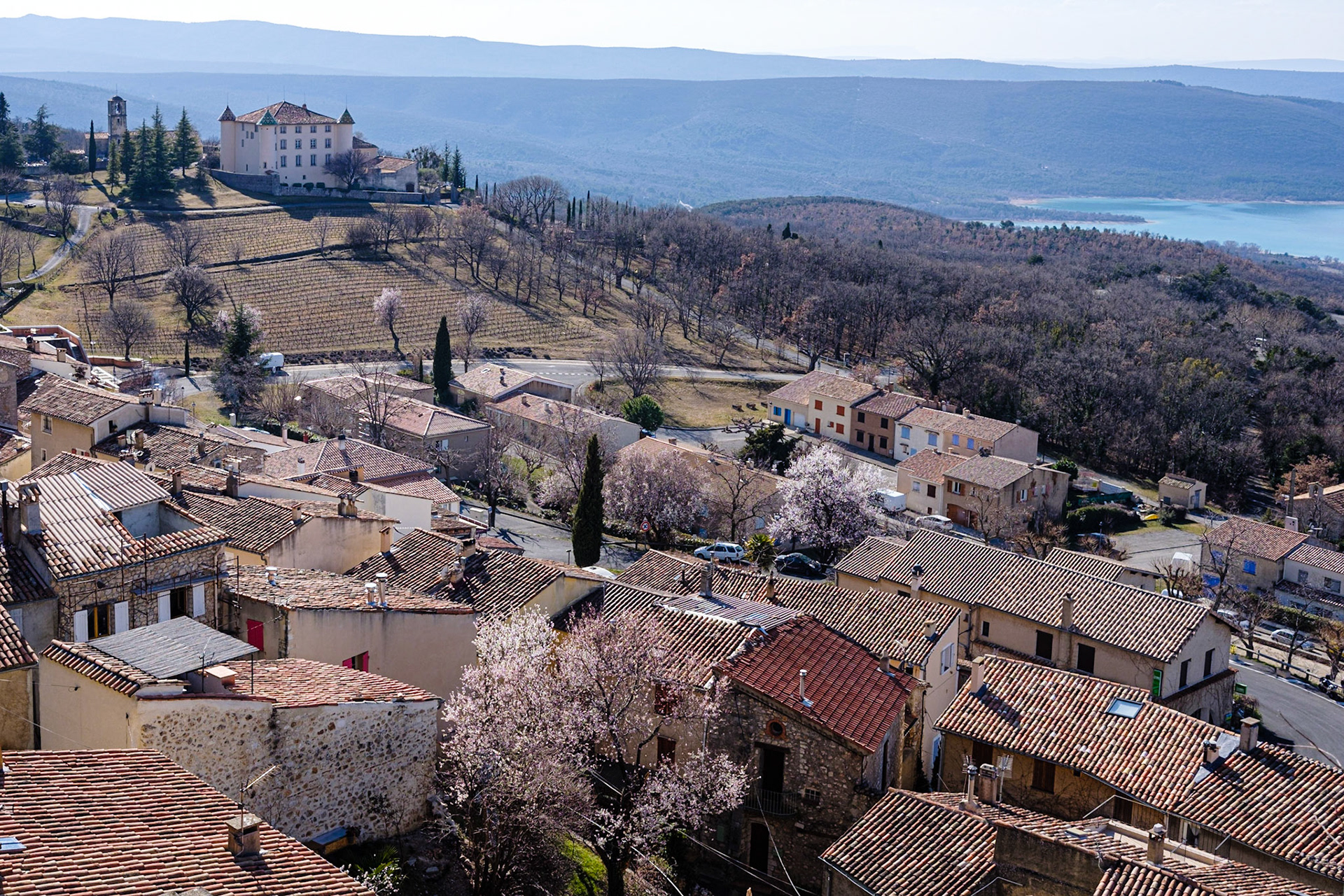 Le Village d'Aiguines dans le Var, France.
