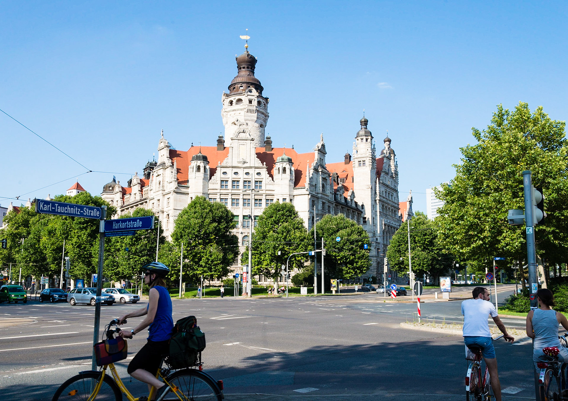 Le nouvel Hôtel de ville, Leipzig, Saxe, Allemagne. / The New City Hall, Leipzig, Saxony, Germany.