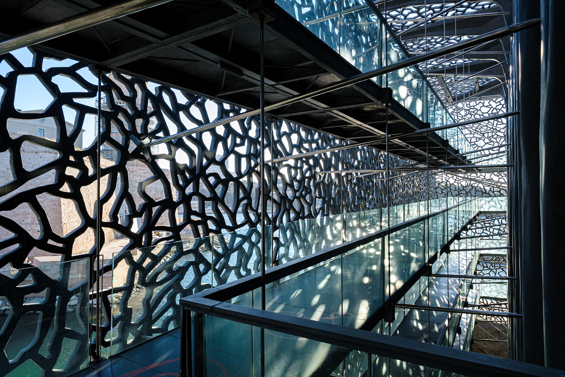 MUCEM, architecte Rudy Ricciotti (associé à Roland Carta). Marseille, Bouches du Rhône. France.