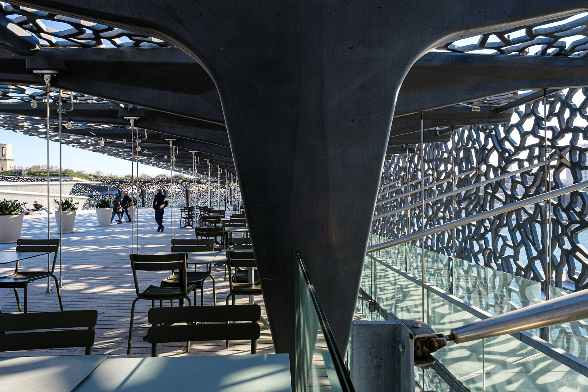 MUCEM, architecte Rudy Ricciotti (associé à Roland Carta). Marseille, Bouches du Rhône. France.